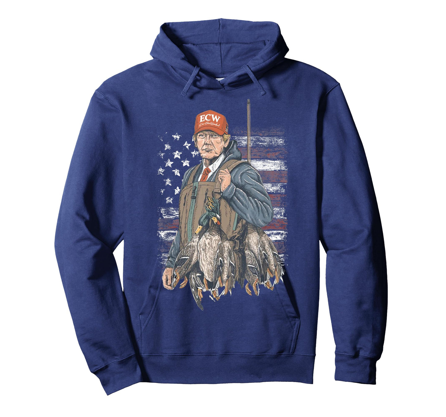 Duck Hunting Trump Camo Hello Hunting Season US Flag T-Shirt