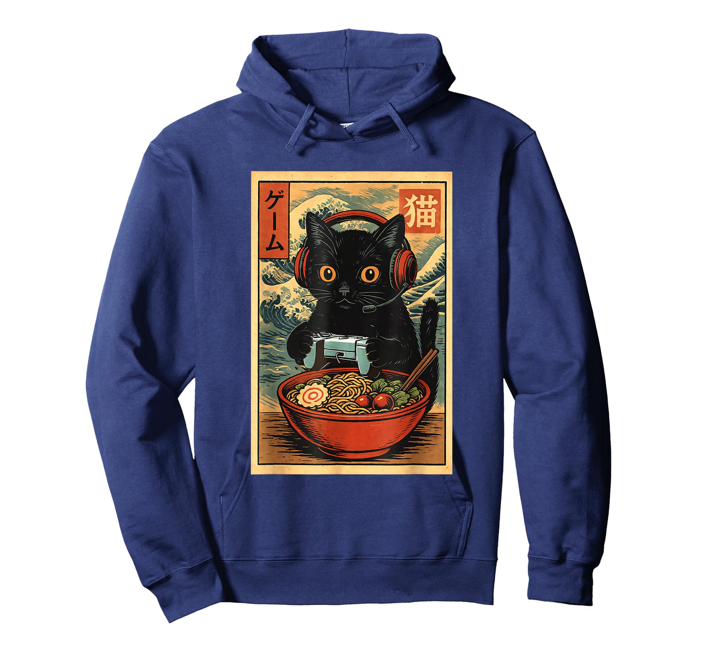 Funny Cute Kawaii Gamer Cat Ramen Retro Japanese Cat Gaming T-Shirt