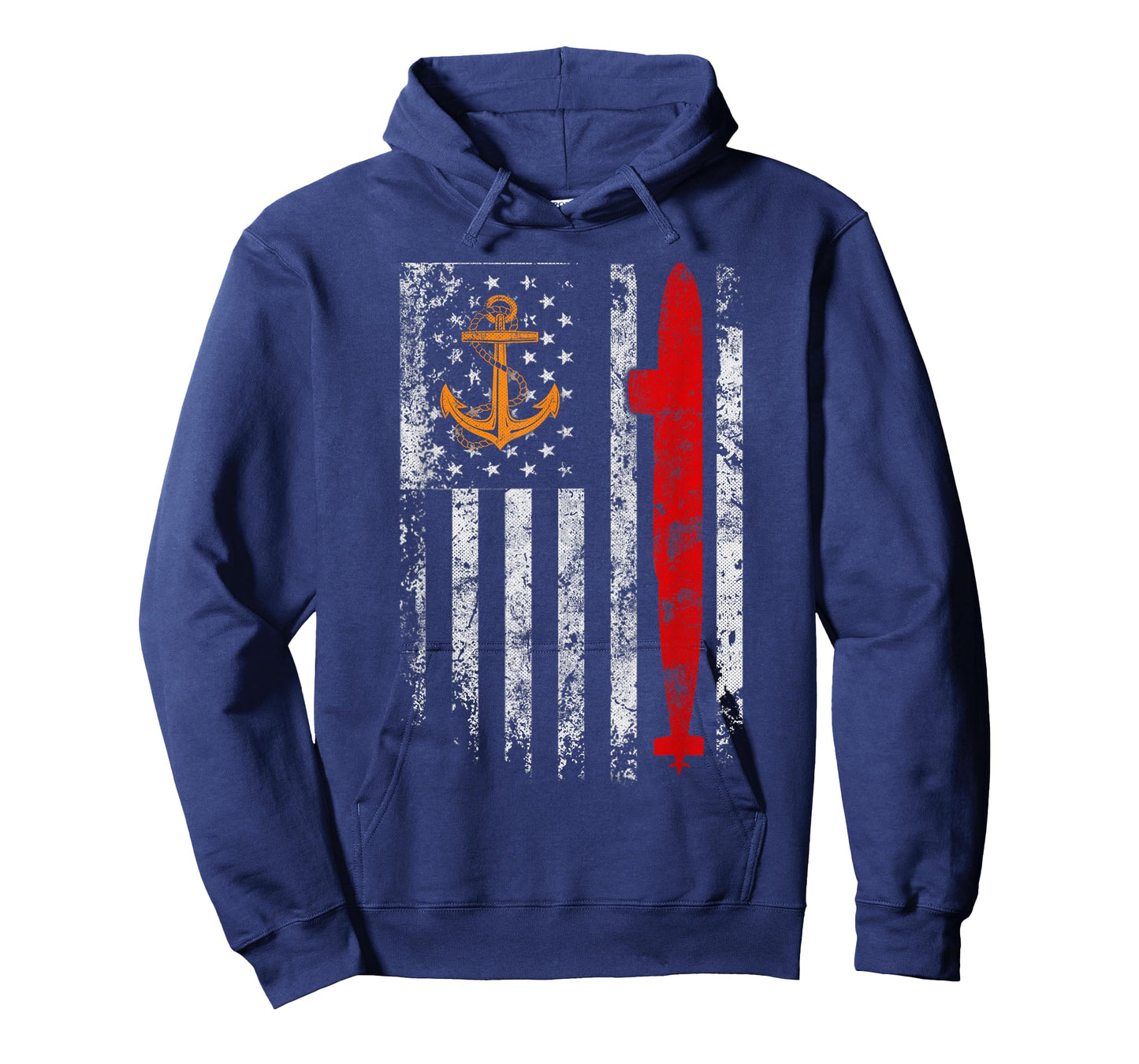 U.S Submarine Silent Service Veteran American Flag Vintage T-Shirt
