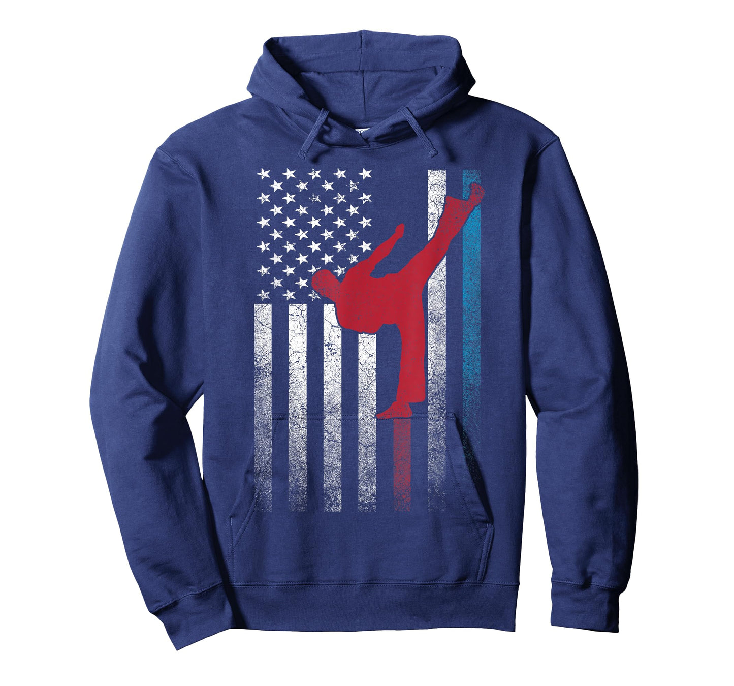 Karate Martial Arts - 4th of July American Flag USA America Women Kids Men T-Shirt