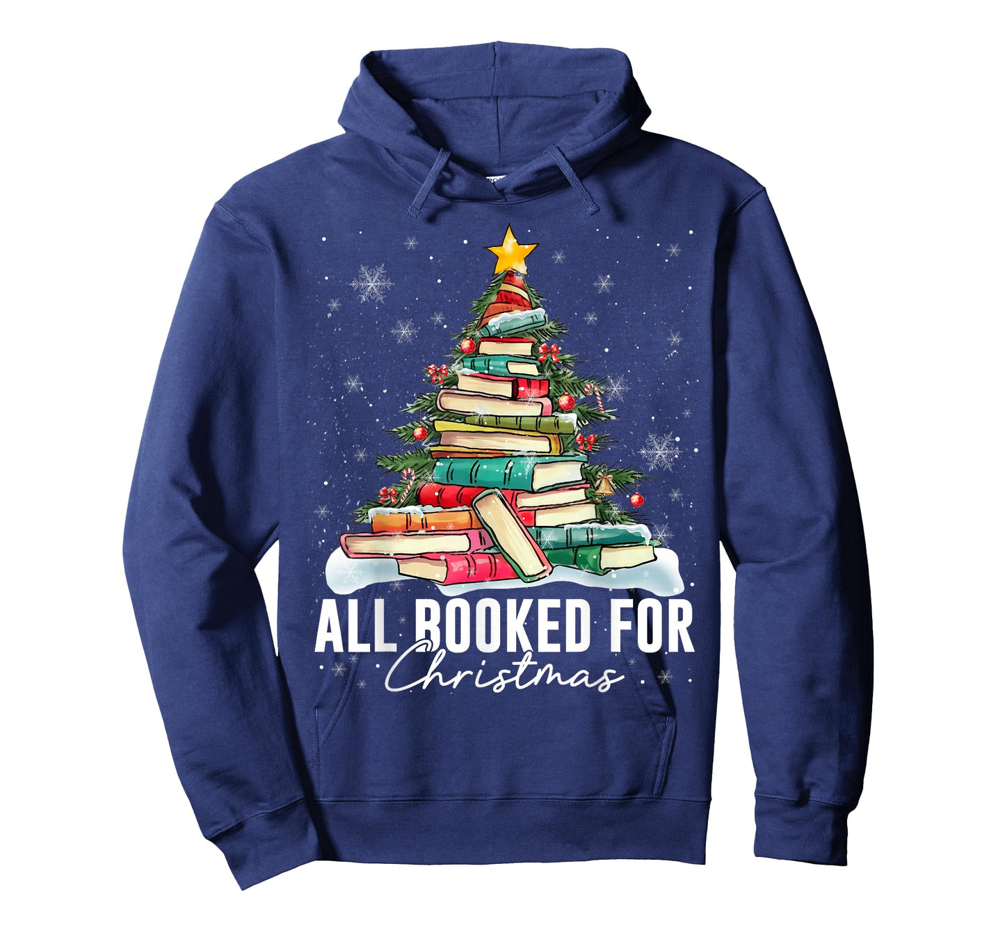 All Booked for Christmas Book Christmas Tree Lights Xmas T-Shirt