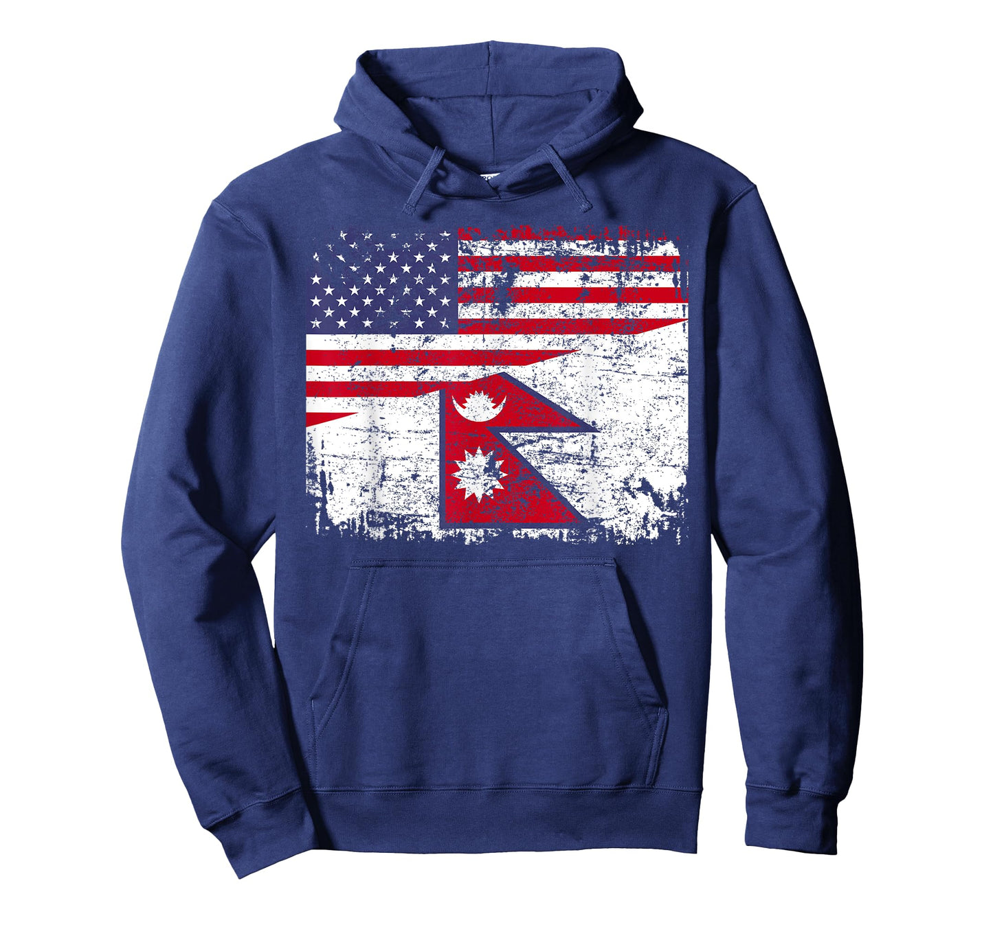 NEPALESE ROOTS | Half American Flag | NEPAL T-Shirt for Women Kids Men