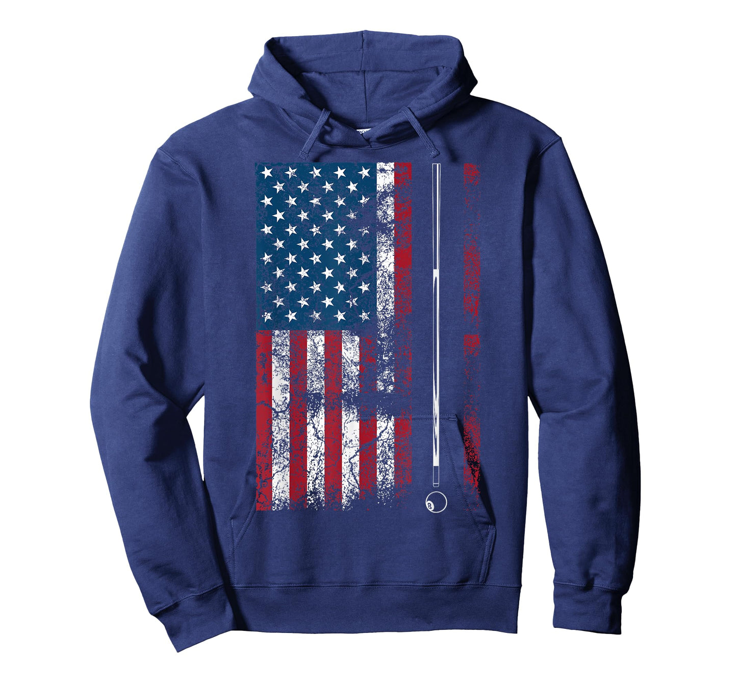 American Flag Billiard Stick Cute Table Game Funny USA Gift T-Shirt