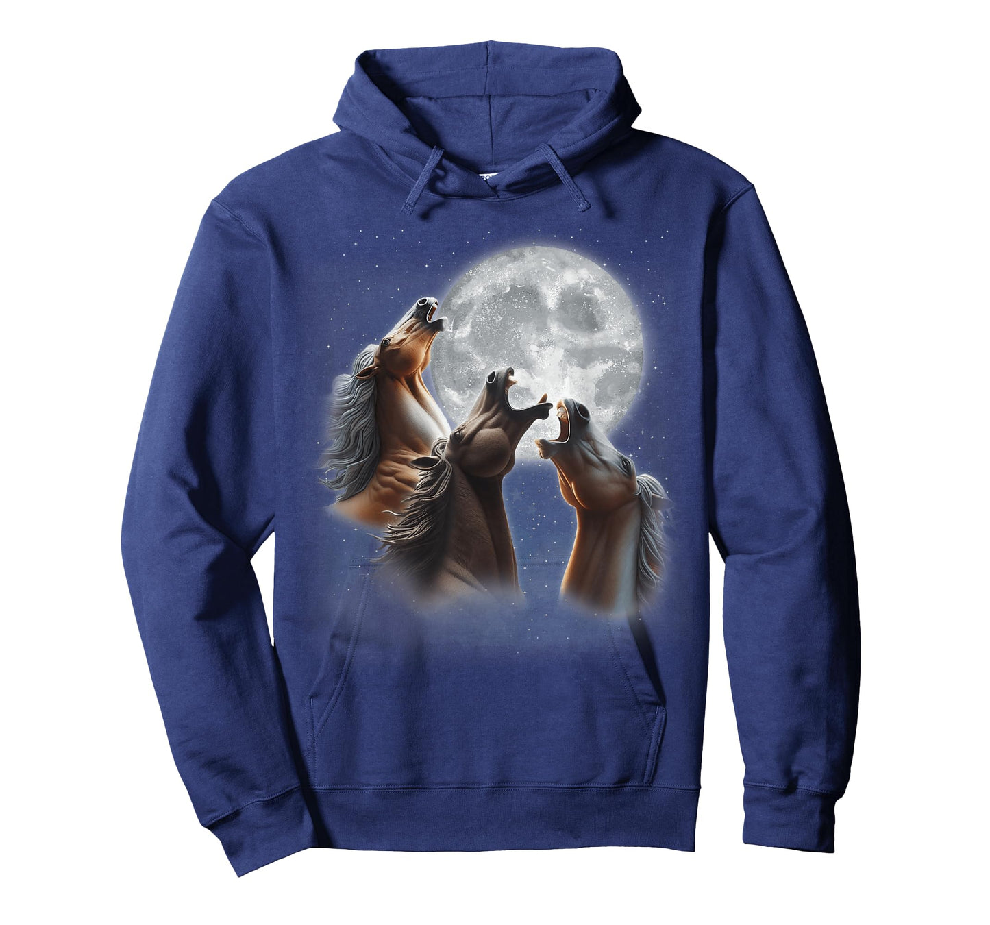 3 Horses Howling At The Moon Funny Horse Lover Equestrian T-Shirt