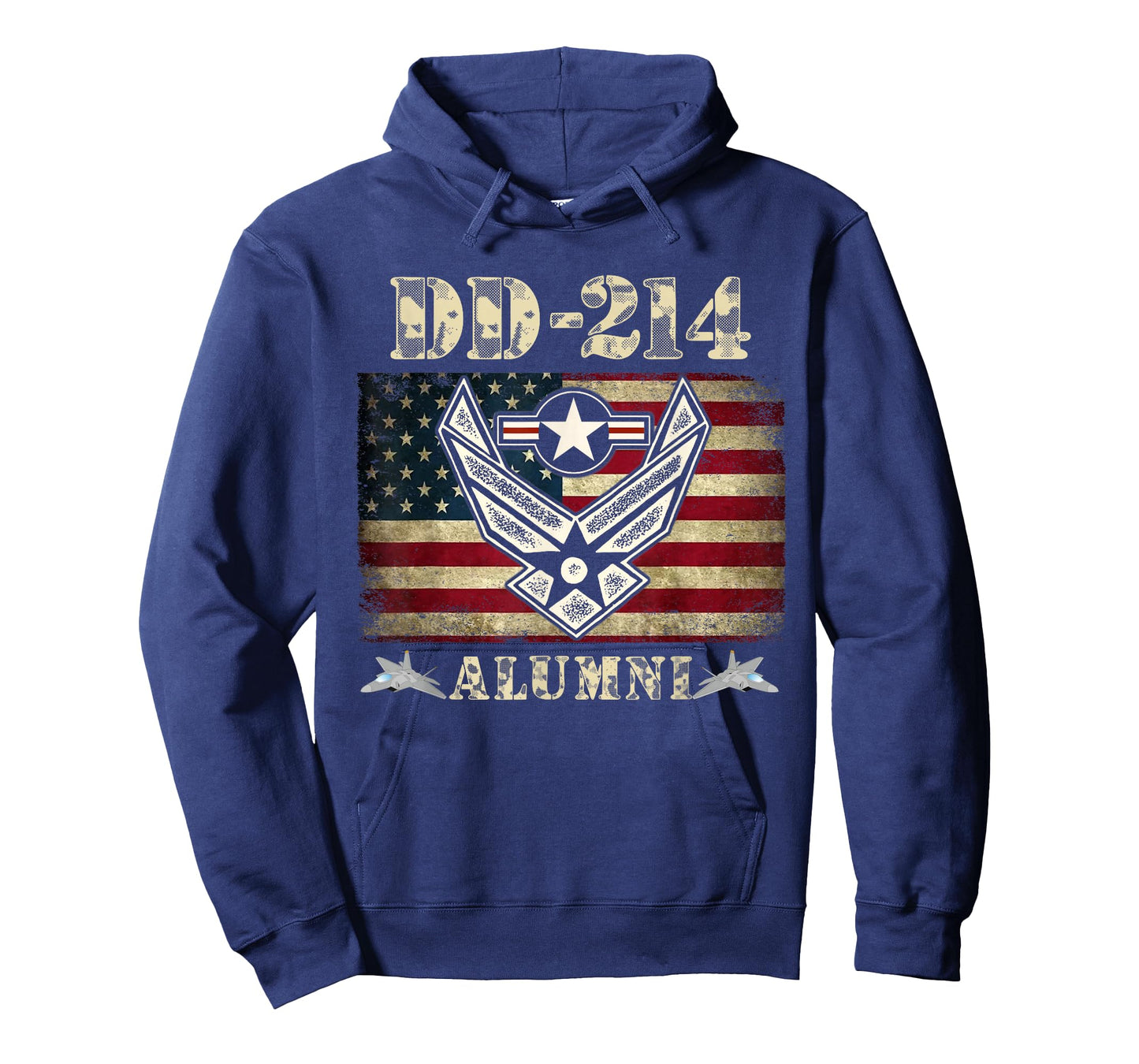 DD-214 Alumni Air Force Military Veteran American Flag USAF T-Shirt