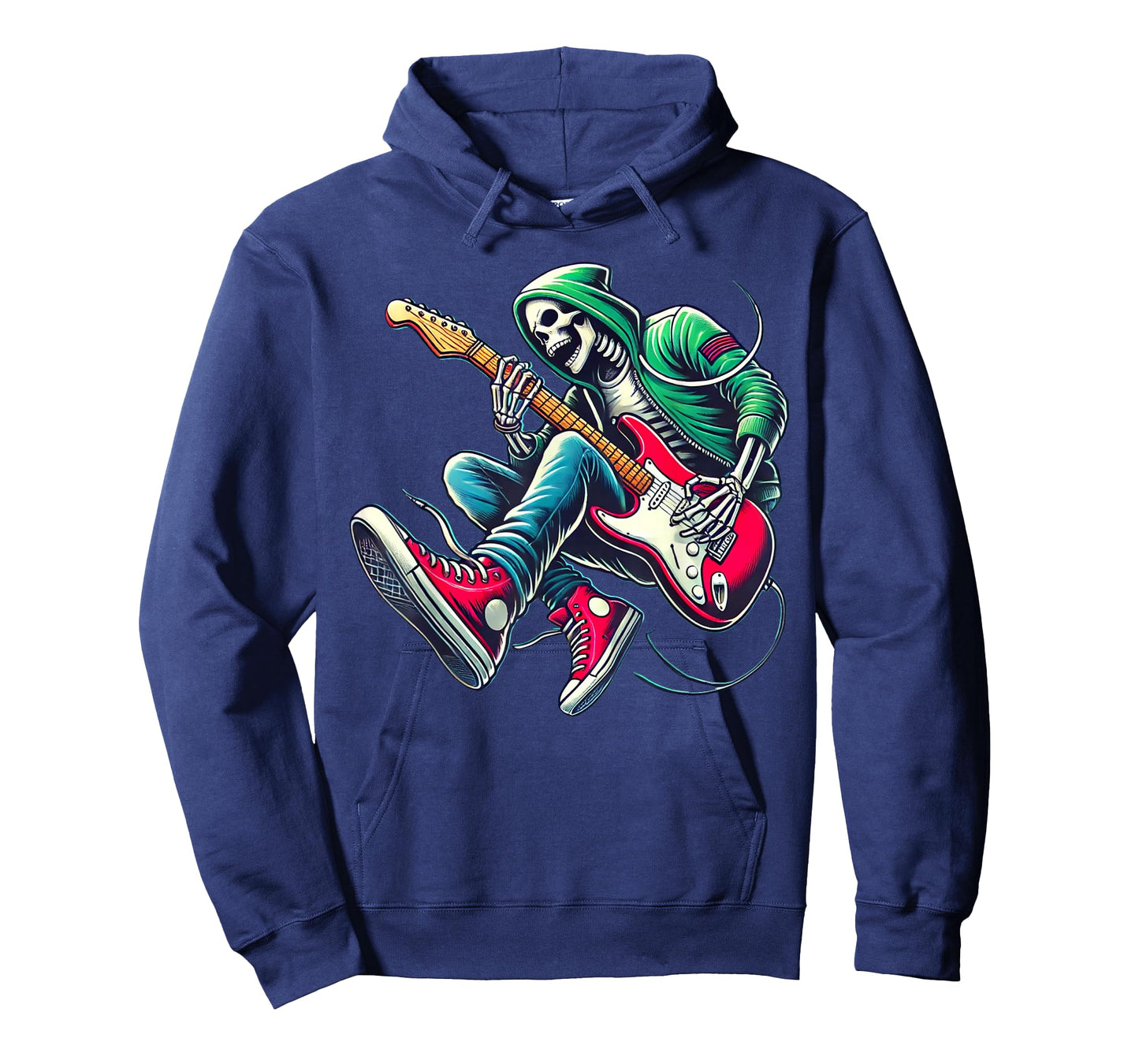 Skeleton Playing Guitar - Rock And Roll Graphic Band T-Shirt