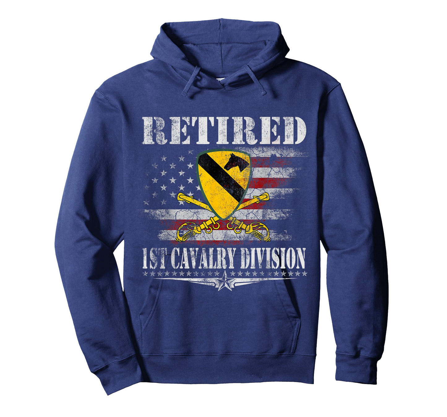 Retired 1st Cavalry Division Veteran Patriotic Veterans Day T-Shirt