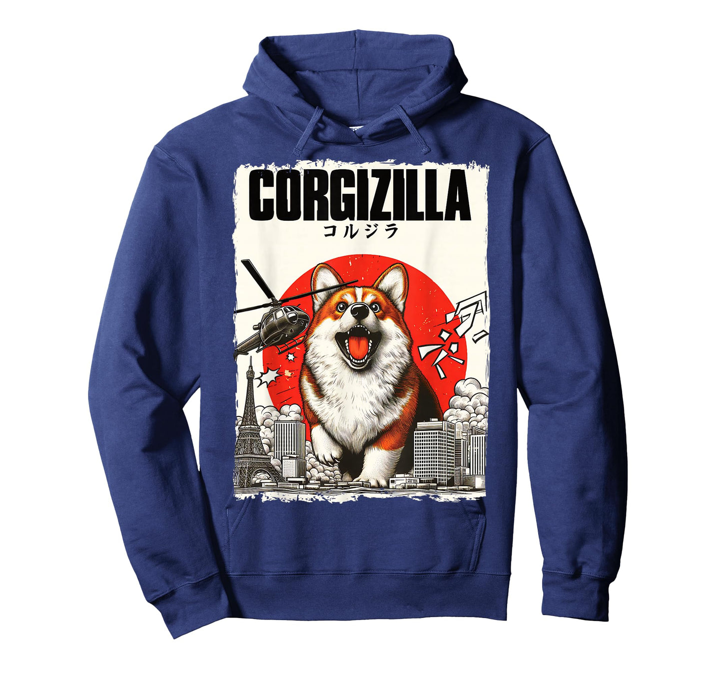 Feline Fashions Cat Apparel.USA CorgiZilla Parody Japanese Art Corgi Dog Mom Dad Unisex Adult T-Shirt