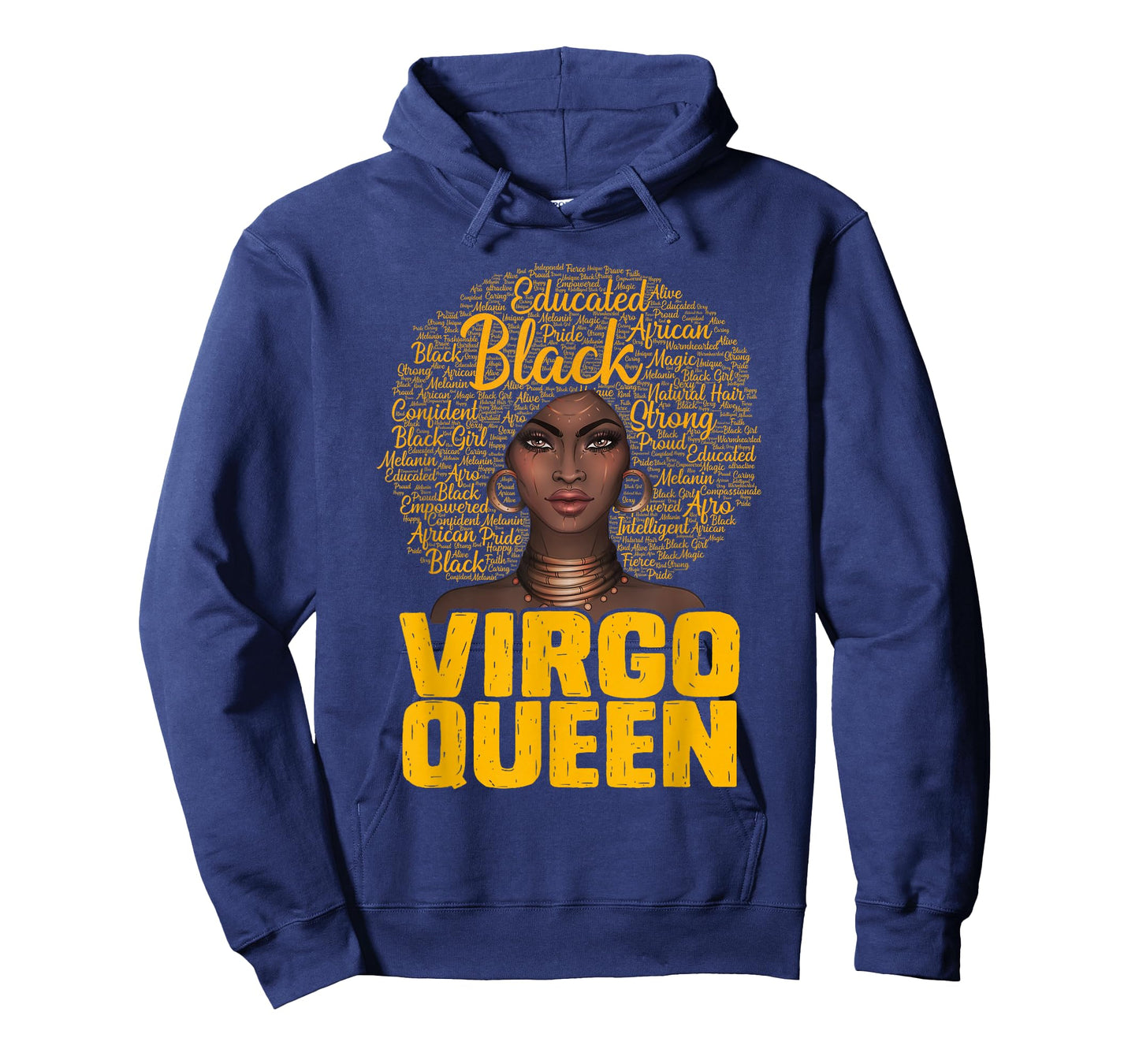 Virgo Queen Black Woman Afro Natural Hair African American T-Shirt