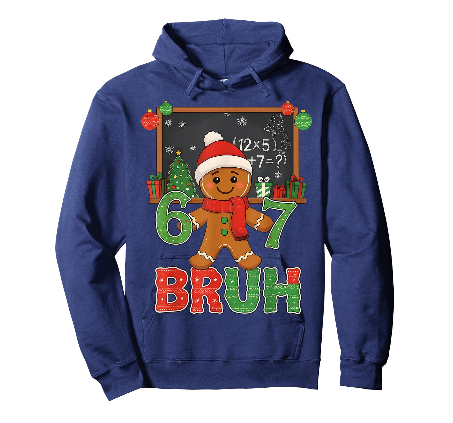 67 Teacher Christmas Gingerbread Six Seven Meme Math Bruh T-Shirt