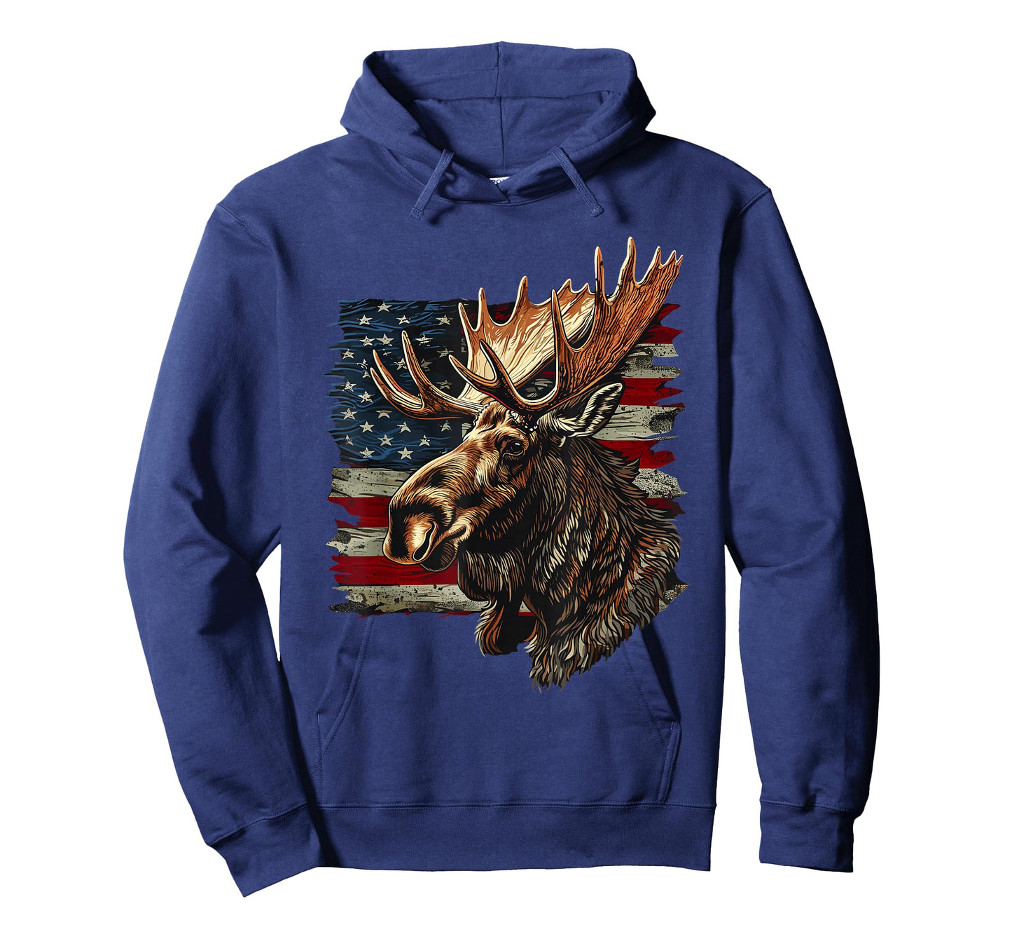 Moose Patriotic 4th Of July USA American Flag T-Shirt
