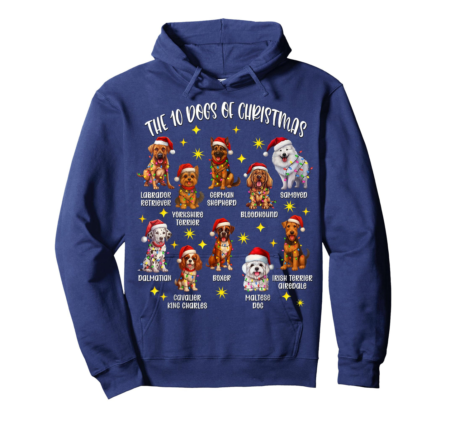 10 Dogs of Christmas Dogs Xmas Funny Dog Lover Christmas Dog T-Shirt