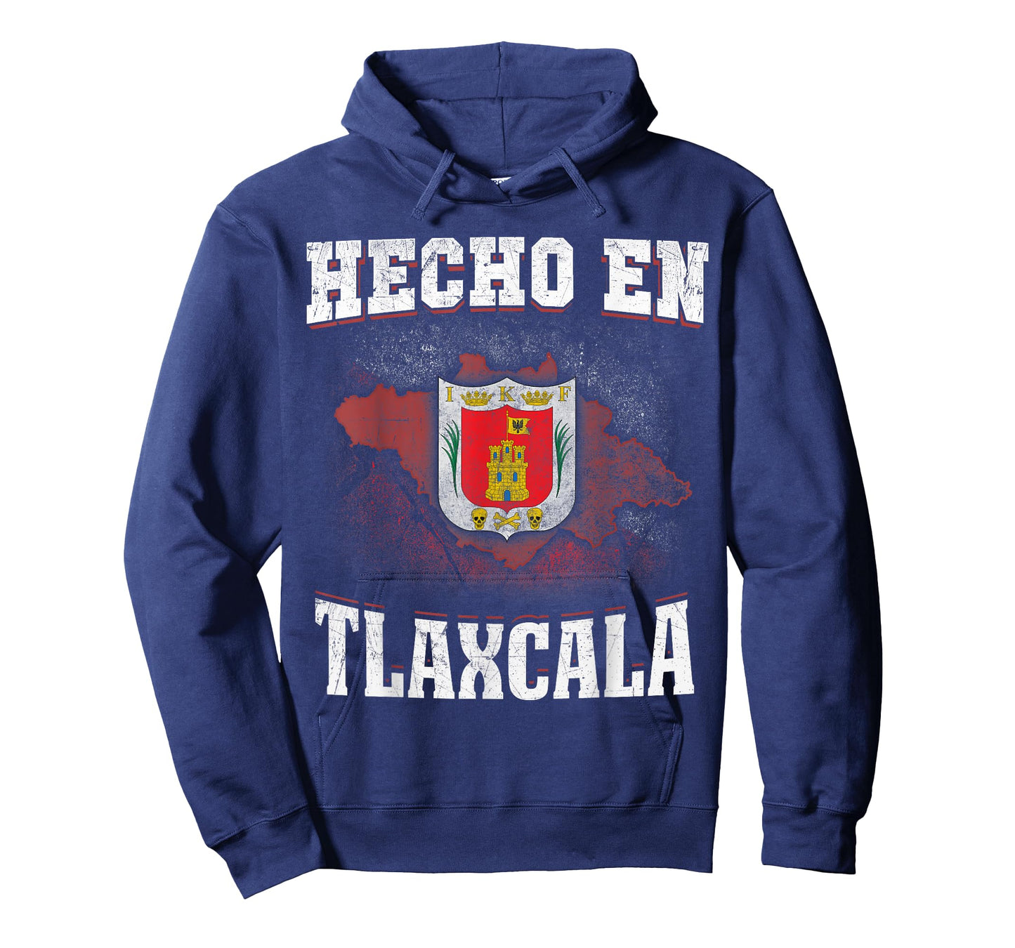 Hecho En Tlaxcala | Cool Mexican flag emblem graphic t shirt