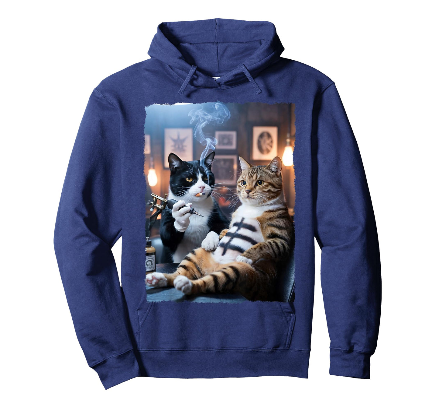 Cat Tattooing Cat Funny Meme Inked Kitty Humor Tattoo Artist T-Shirt