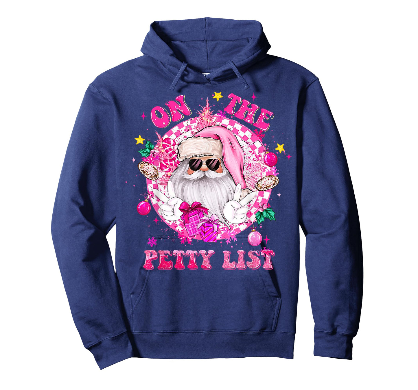 Western On The Petty List Pink Santa Merry Christmas Apparel T-Shirt