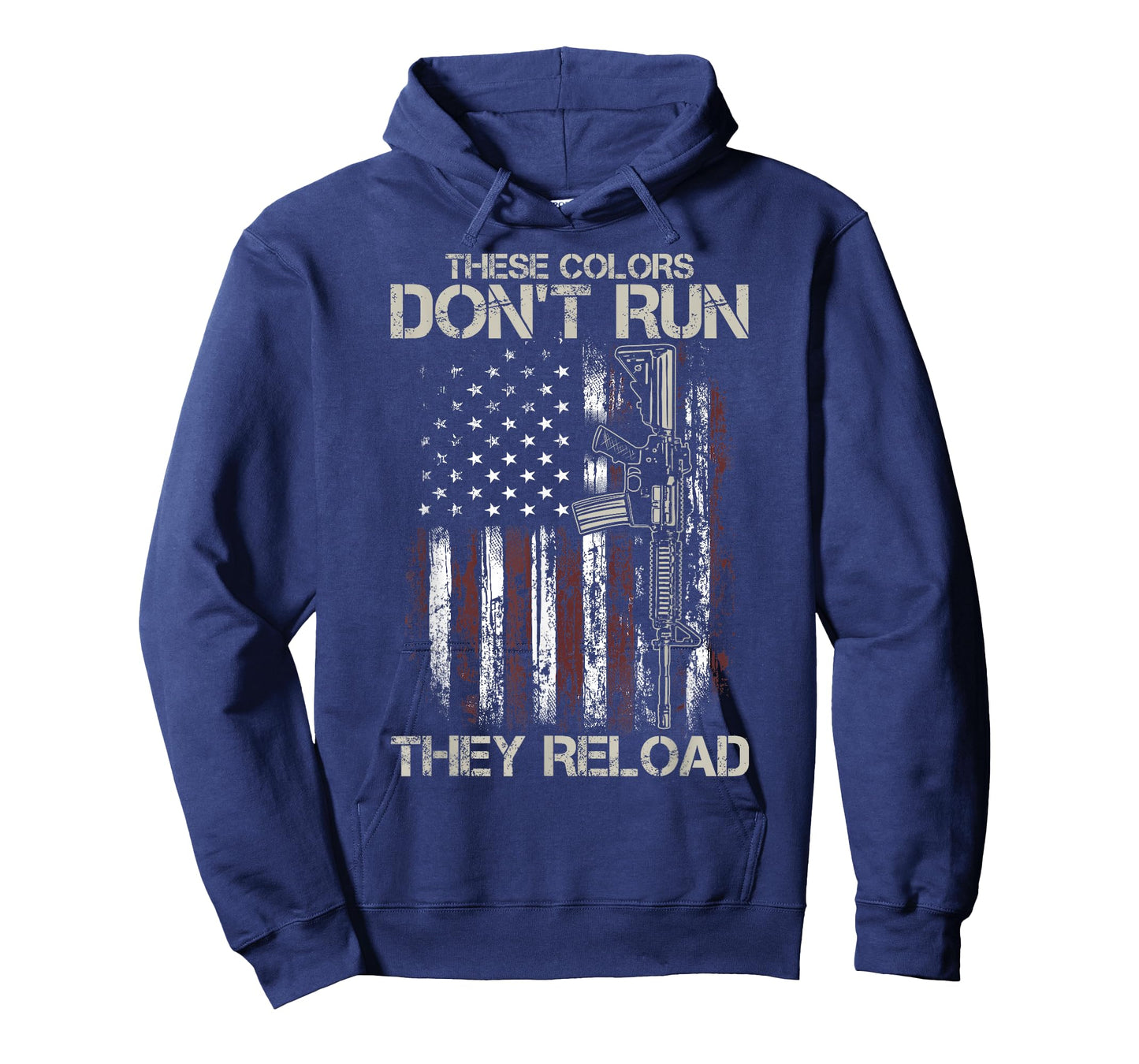 AR-15 Gun American Flag Colors Don't Run They Reload T-Shirt