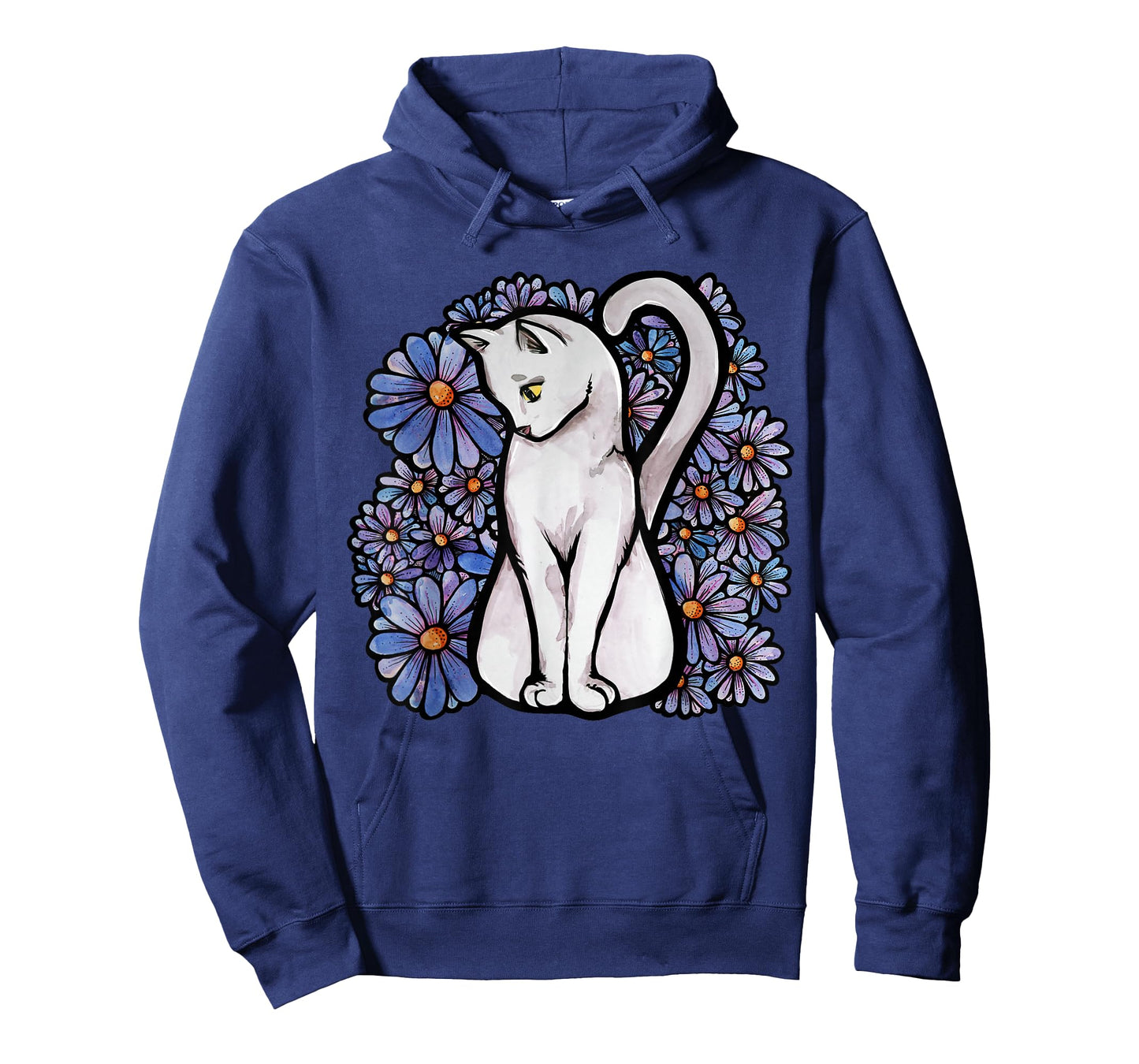 White Cats Kitty Cat Flower Garden T-Shirt