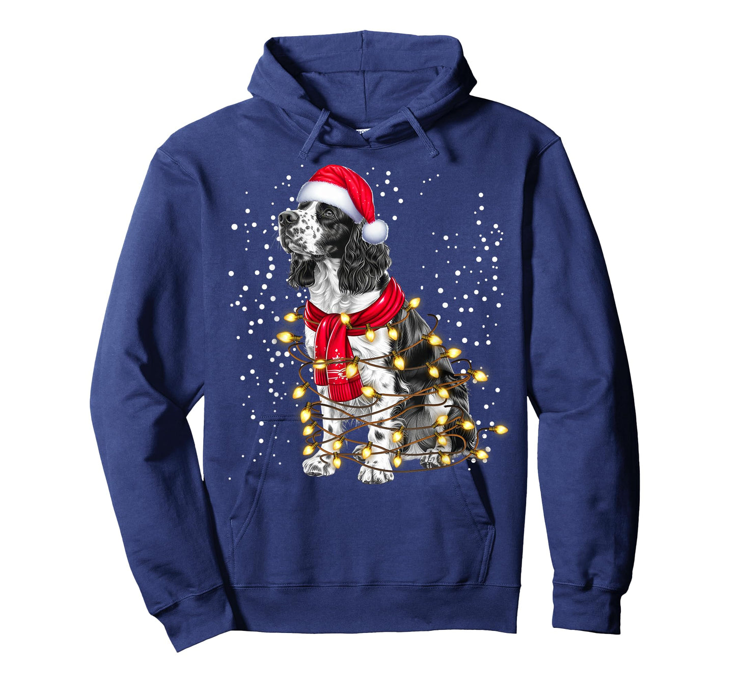 English Springer Spaniel dog Ugly Christmas Dog Xmas Men Women Kids T-Shirt