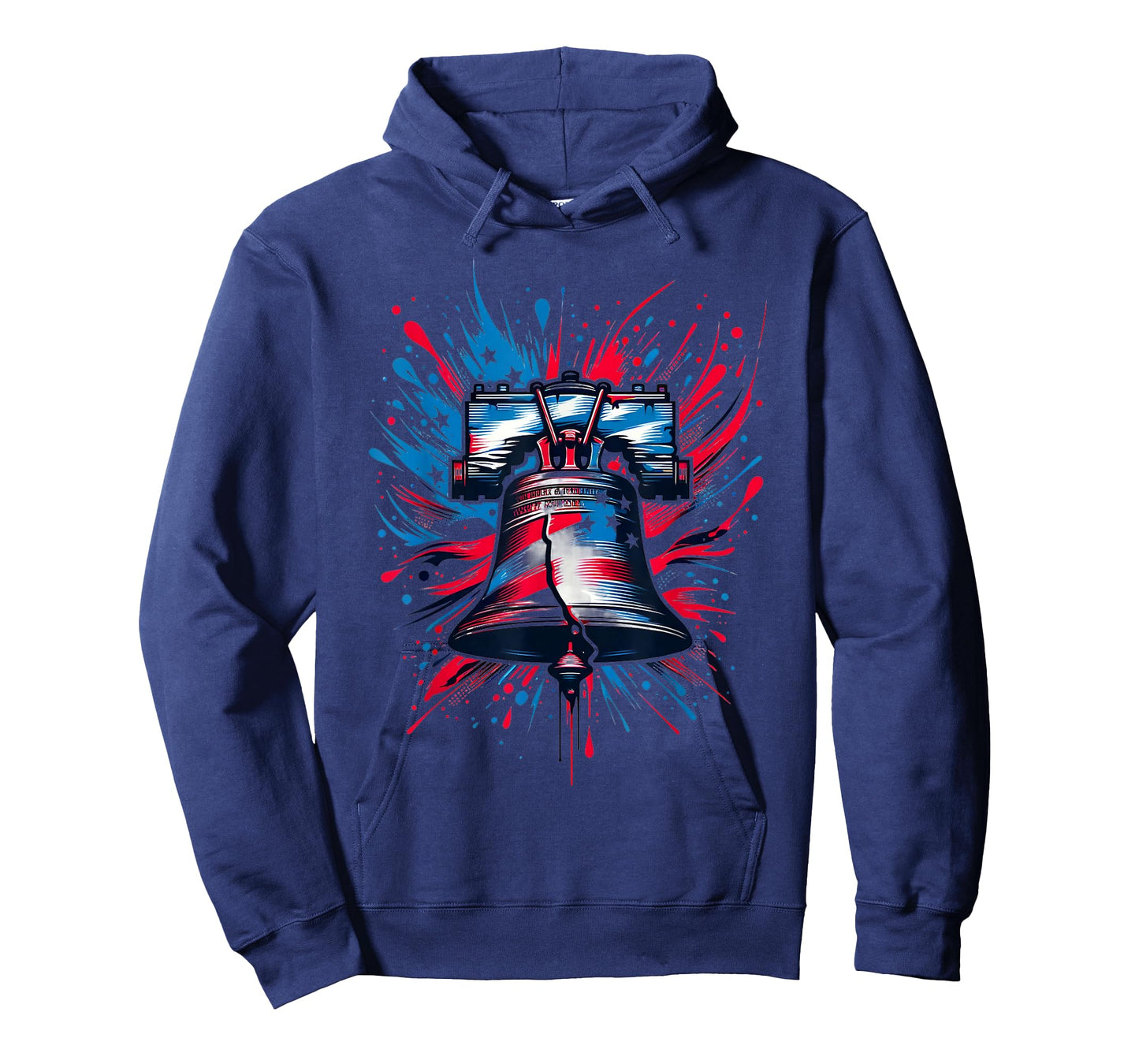 Liberty Bell Paint Splatter American Flag USA Pride T-Shirt
