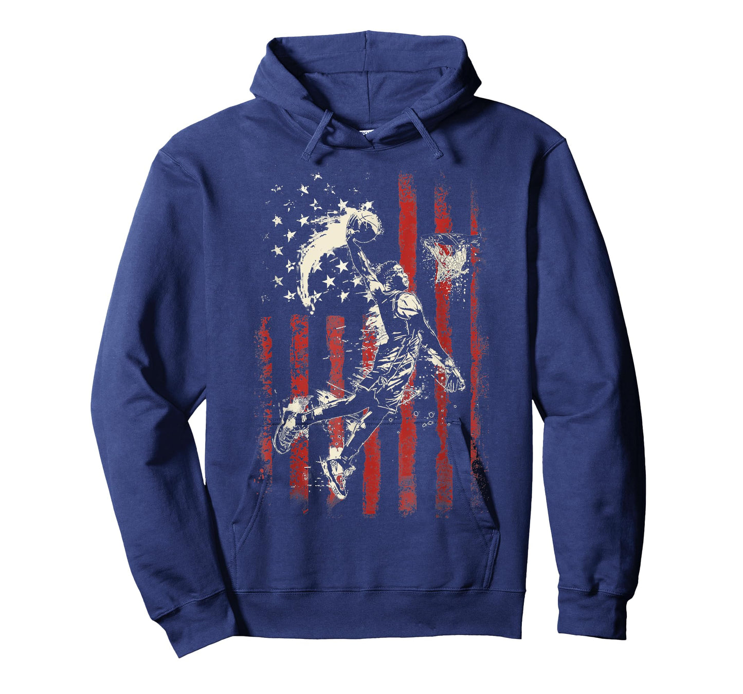 Patriotic Basketball 4th of July Men USA American Flag Boys T-Shirt