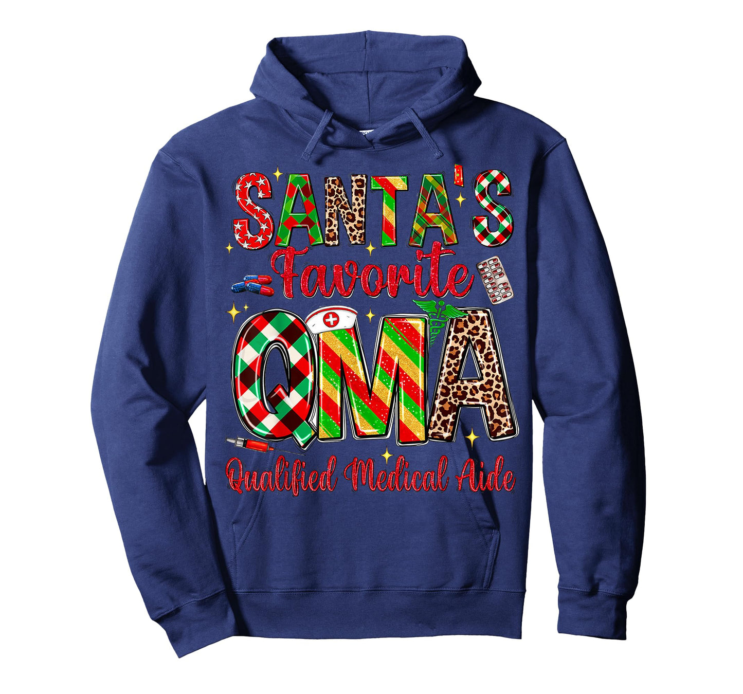 Santa's Favorite QMA Qualified Medication Aide Christmas T-Shirt
