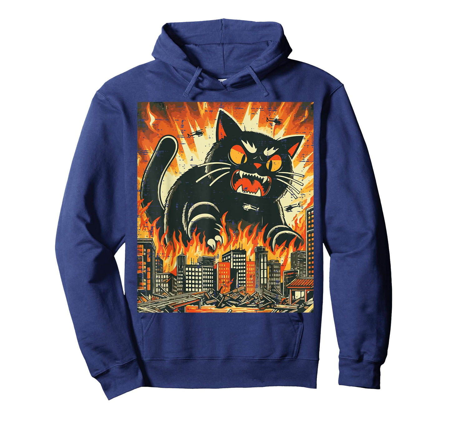 Japanese Cat Monster Funny Catzilla Pet Women Girls Kids Men T-Shirt