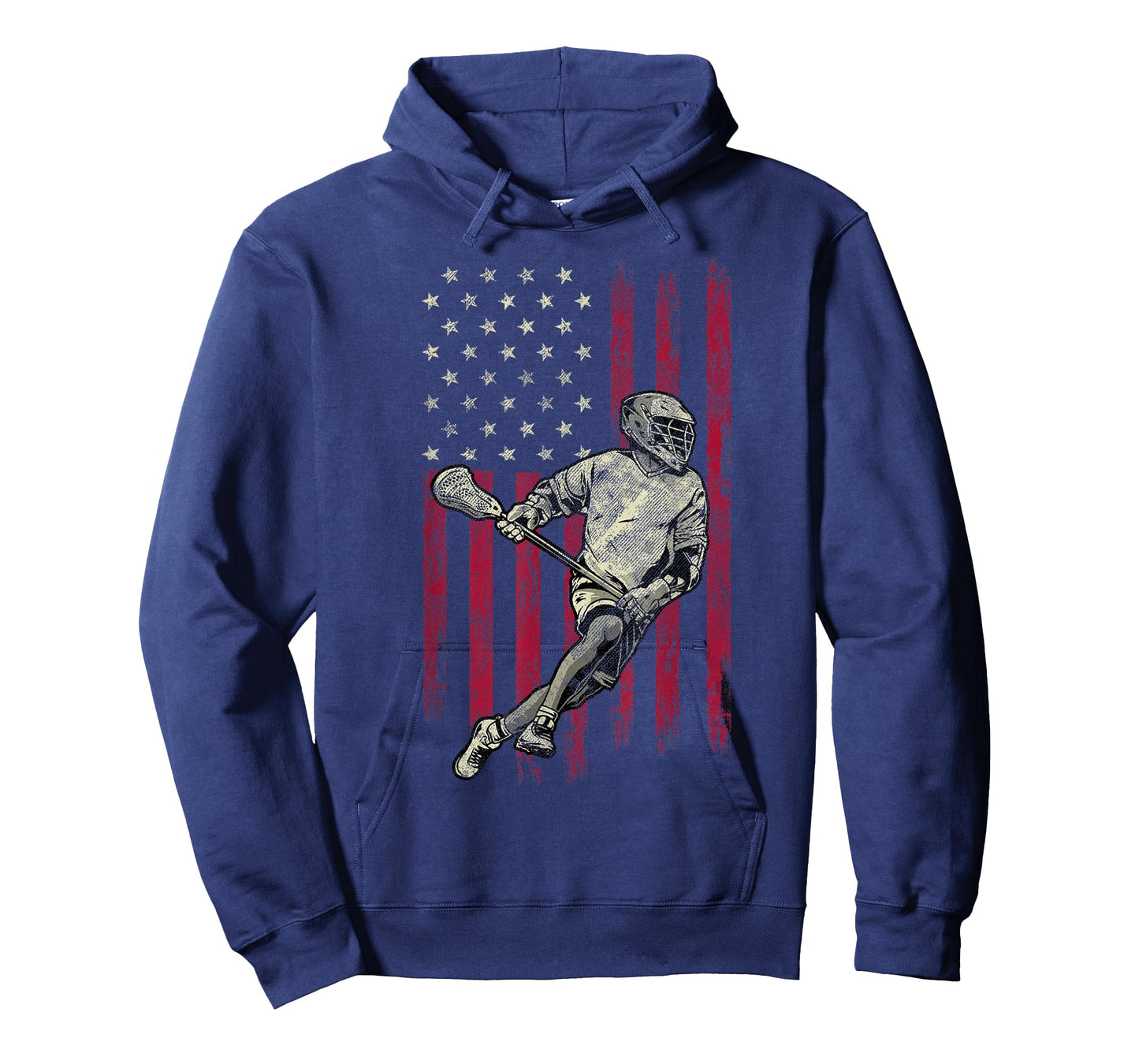 Lacrosse Vintage American Flag 4th Of July Tee Gift T-Shirt