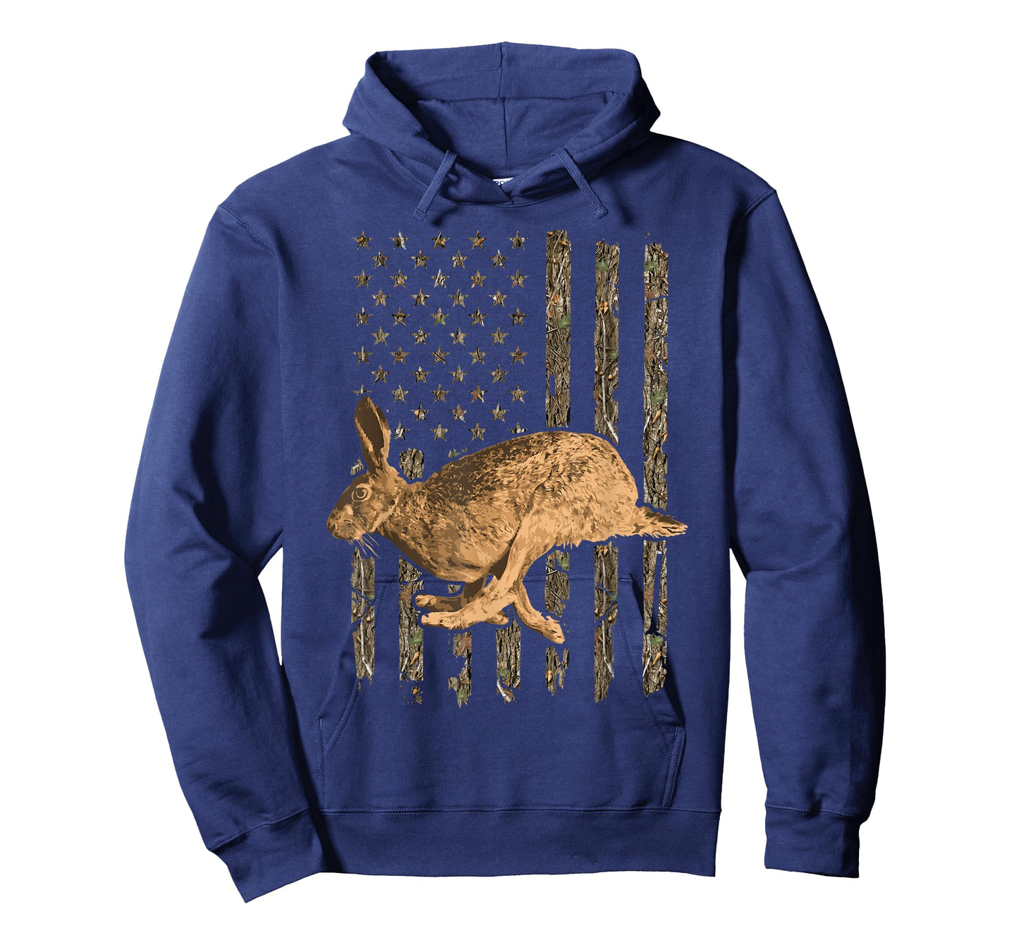 Rabbit Hunting American Flag Camouflage Rabbiting Hunter T-Shirt