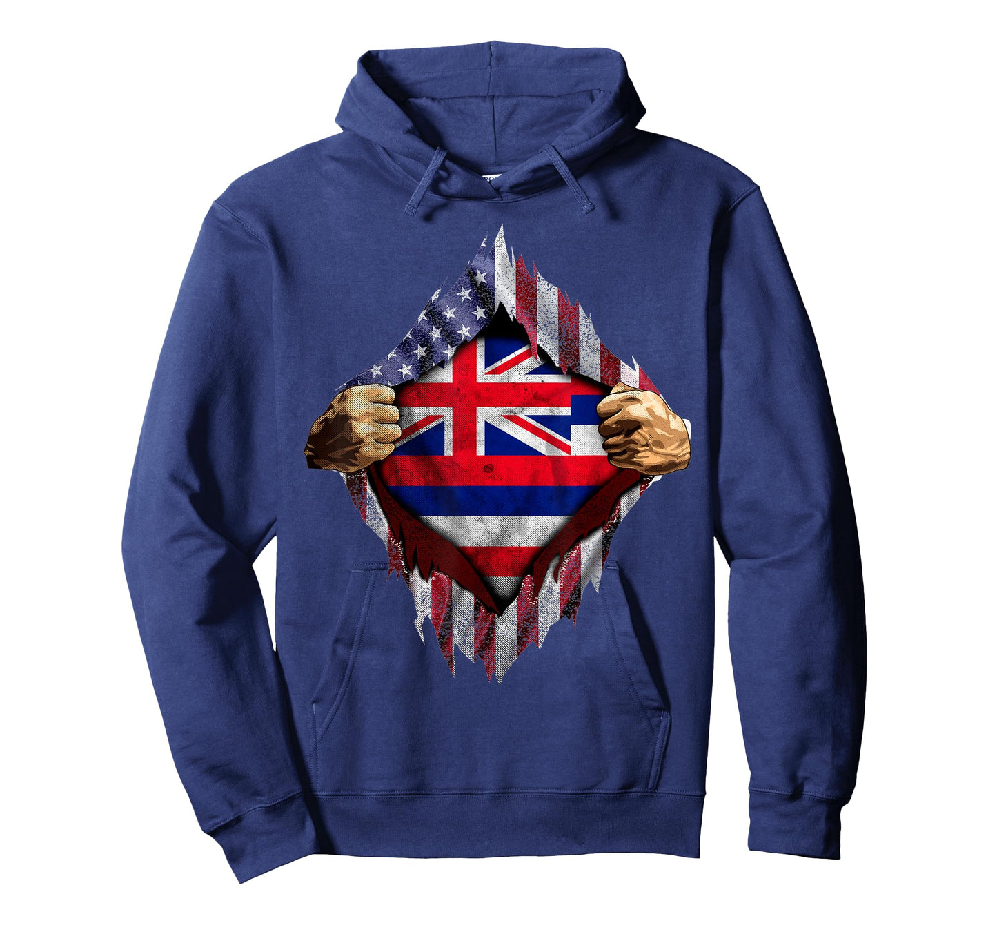Hawaiian American Flag Shirt - Hawaii Flag Shirt Women Kids Men T-Shirt