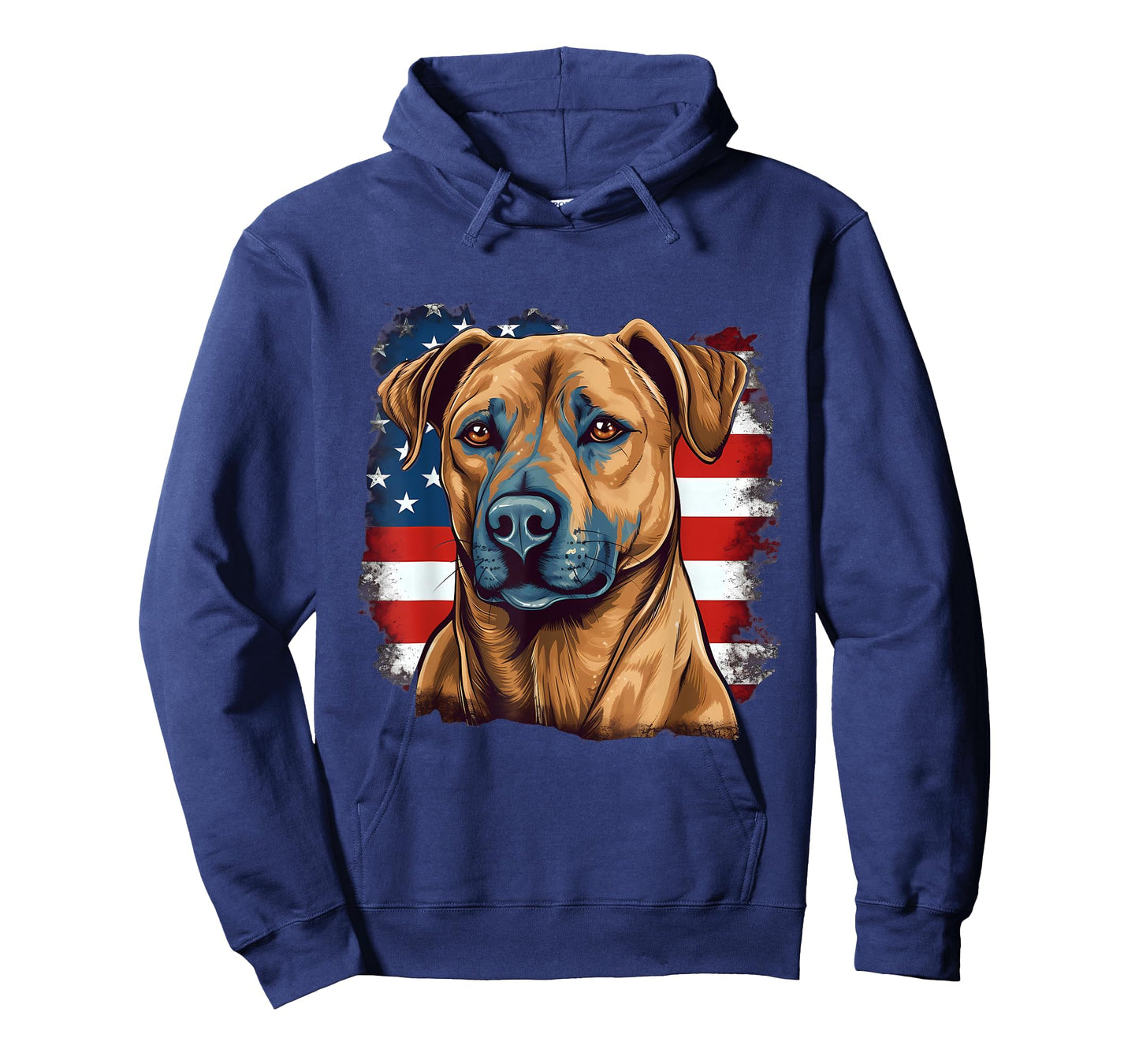 4th Of July US Flag Black Mouth Cur Dog T-Shirt