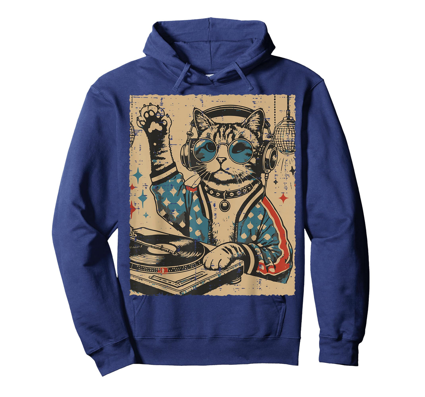 Cat Dj Turntable Vintage Kitten Disco Music Men Women Kids T-Shirt
