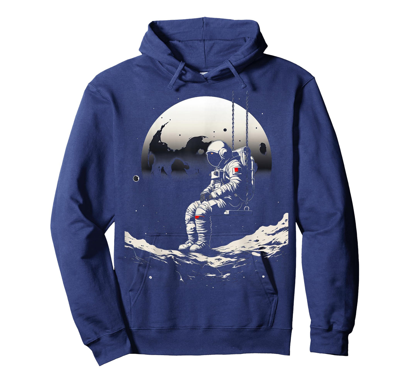 astronaut sitting on a swing in space stars moon T-Shirt
