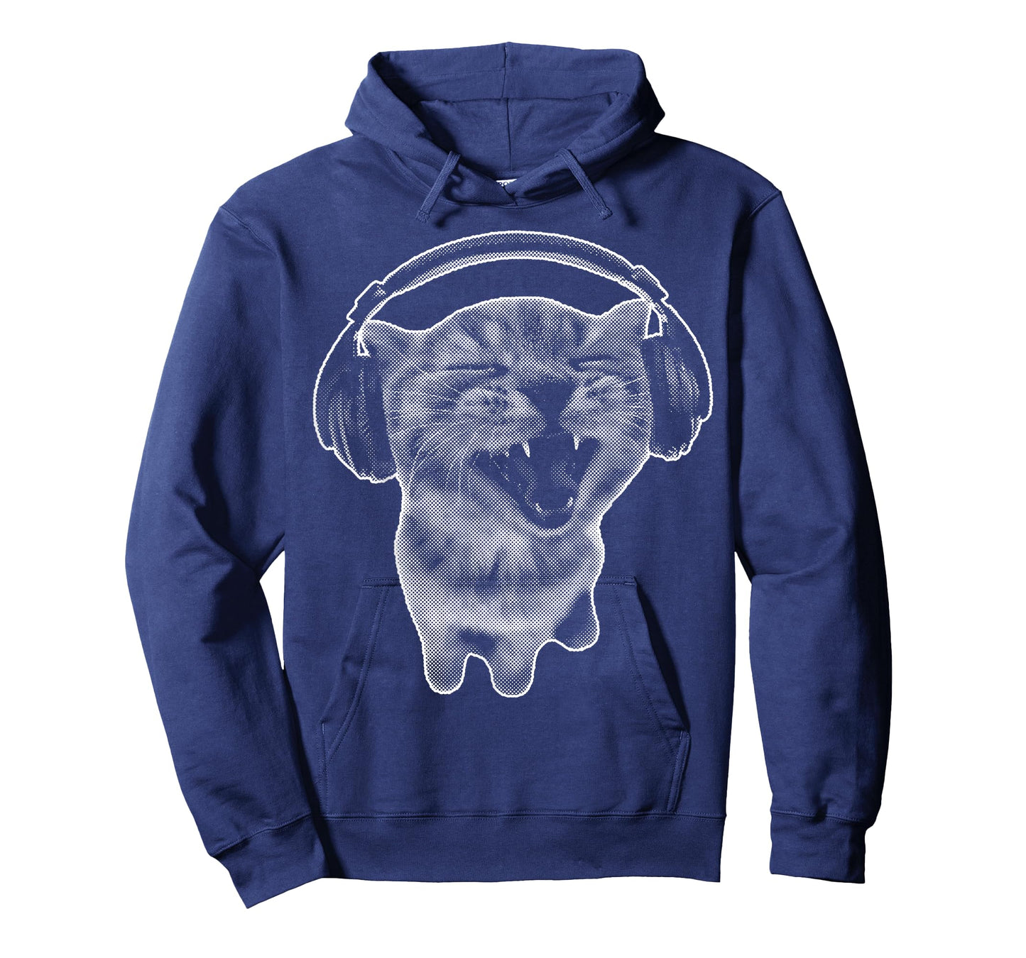 Cute Headphones Cat Funny y2k Grunge Silly Graphic T-Shirt