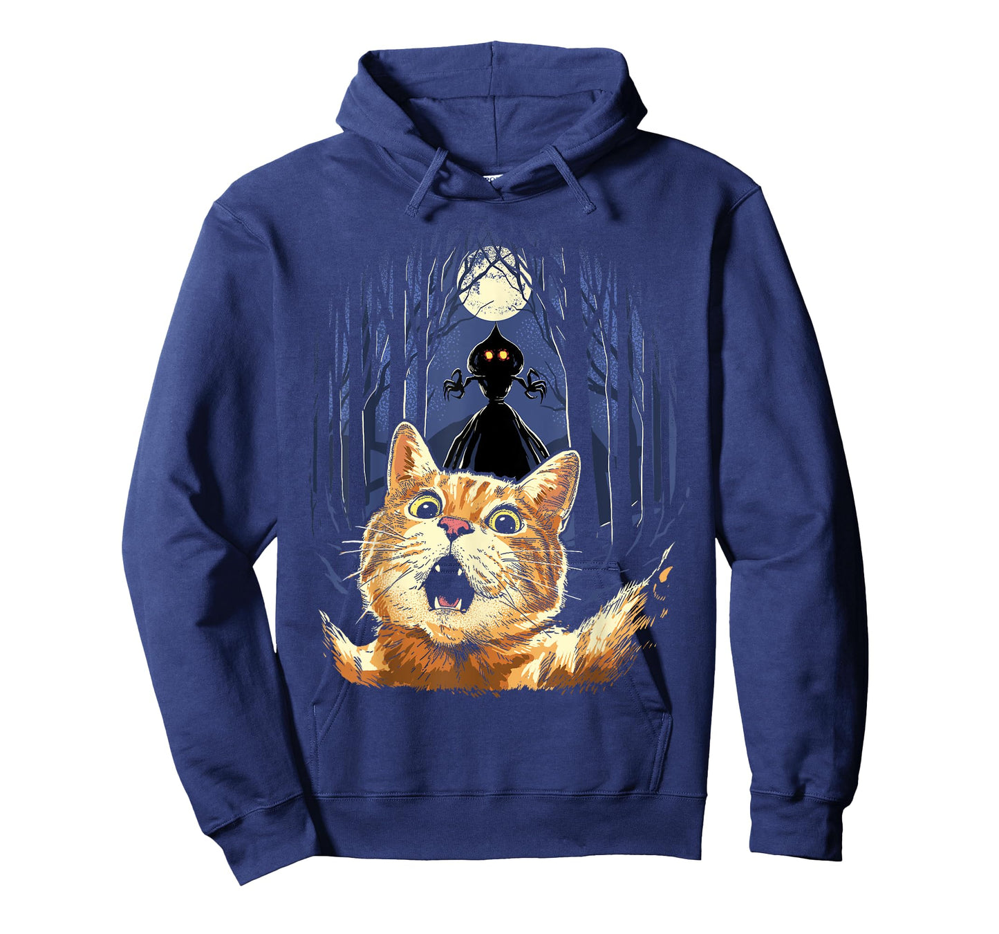Scared Cat Selfie Cat Flatwoods Monster Cryptid Creature Men Women Kids T-Shirt