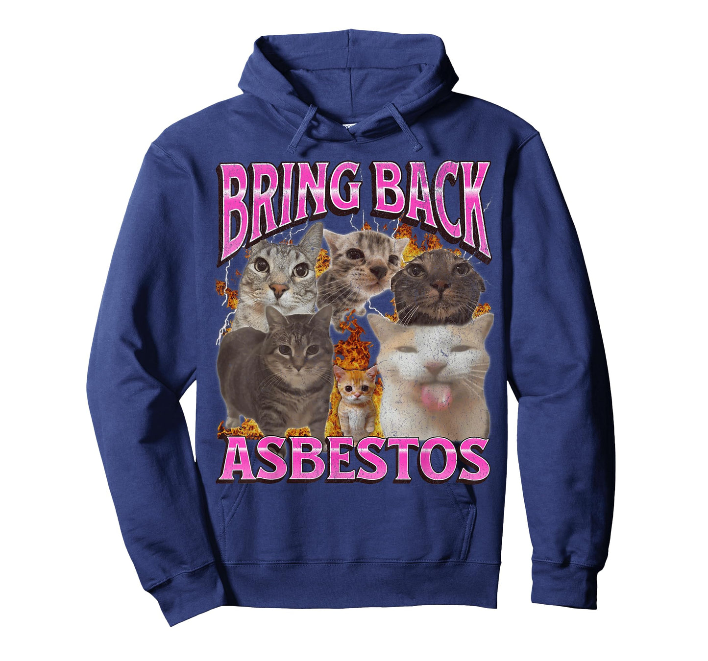 Bring Back Asbestos Funny Cat Meme Bootleg Graphic T-Shirt for Men Women