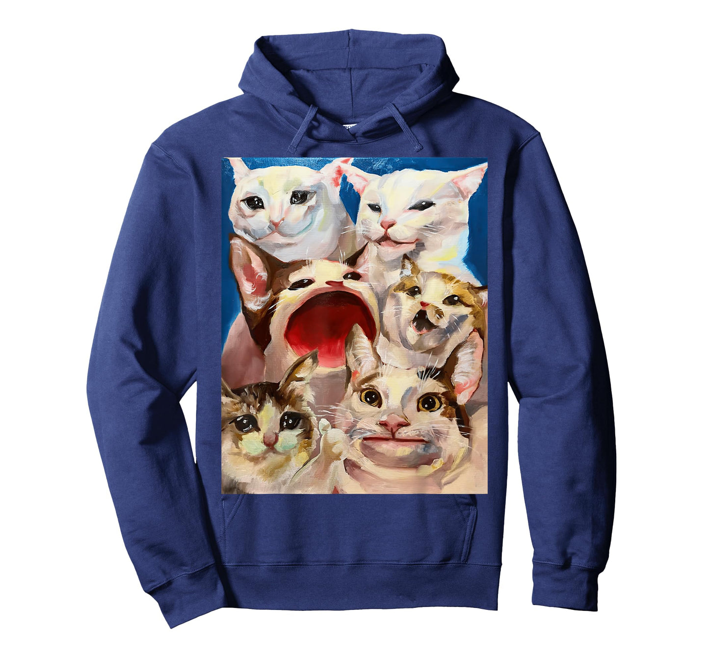 Funny Dinner Table Cat Crying Cat Pop Cat Polite Cat Meme T-Shirt for Men Women Girls Kids