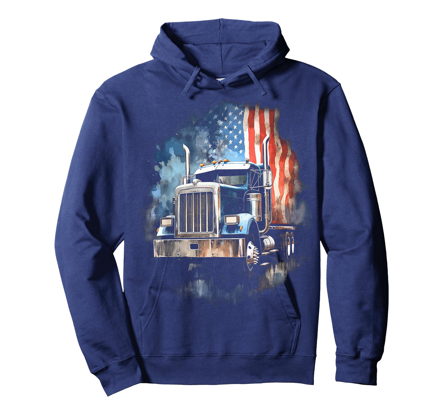 Truck Driver Patriotic American Flag Trucker Semi Driver USA T-Shirt