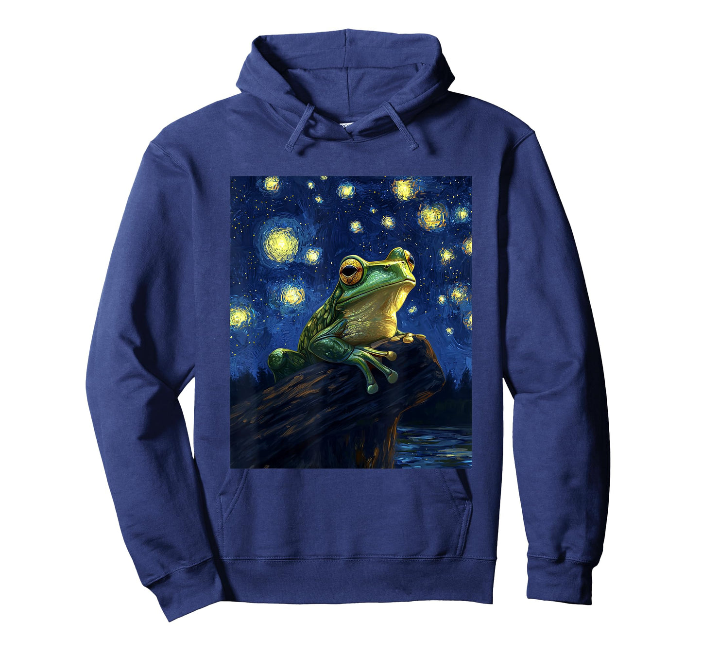 Funny Frog Graphic - Van Gogh Style - Starry Night T-Shirt