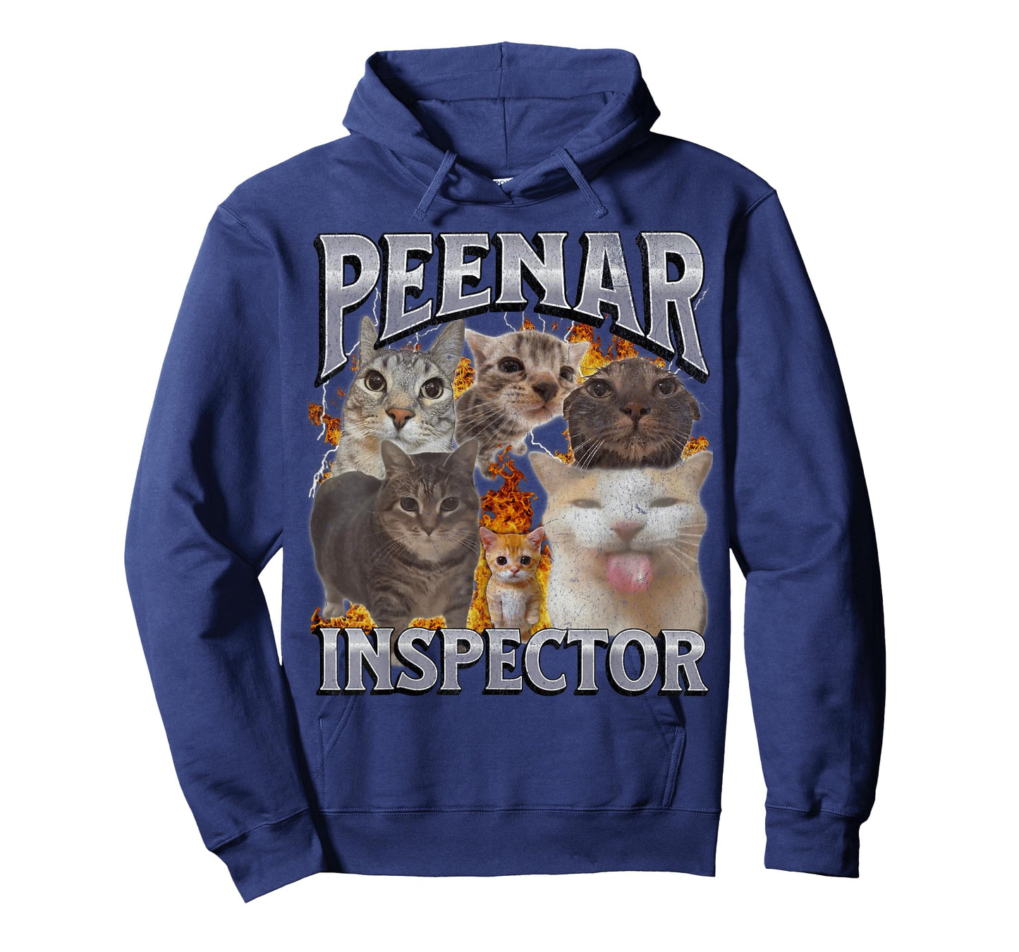 Peenar Inspector Funny Offensive Cat Meme Bootleg Graphic T-Shirt