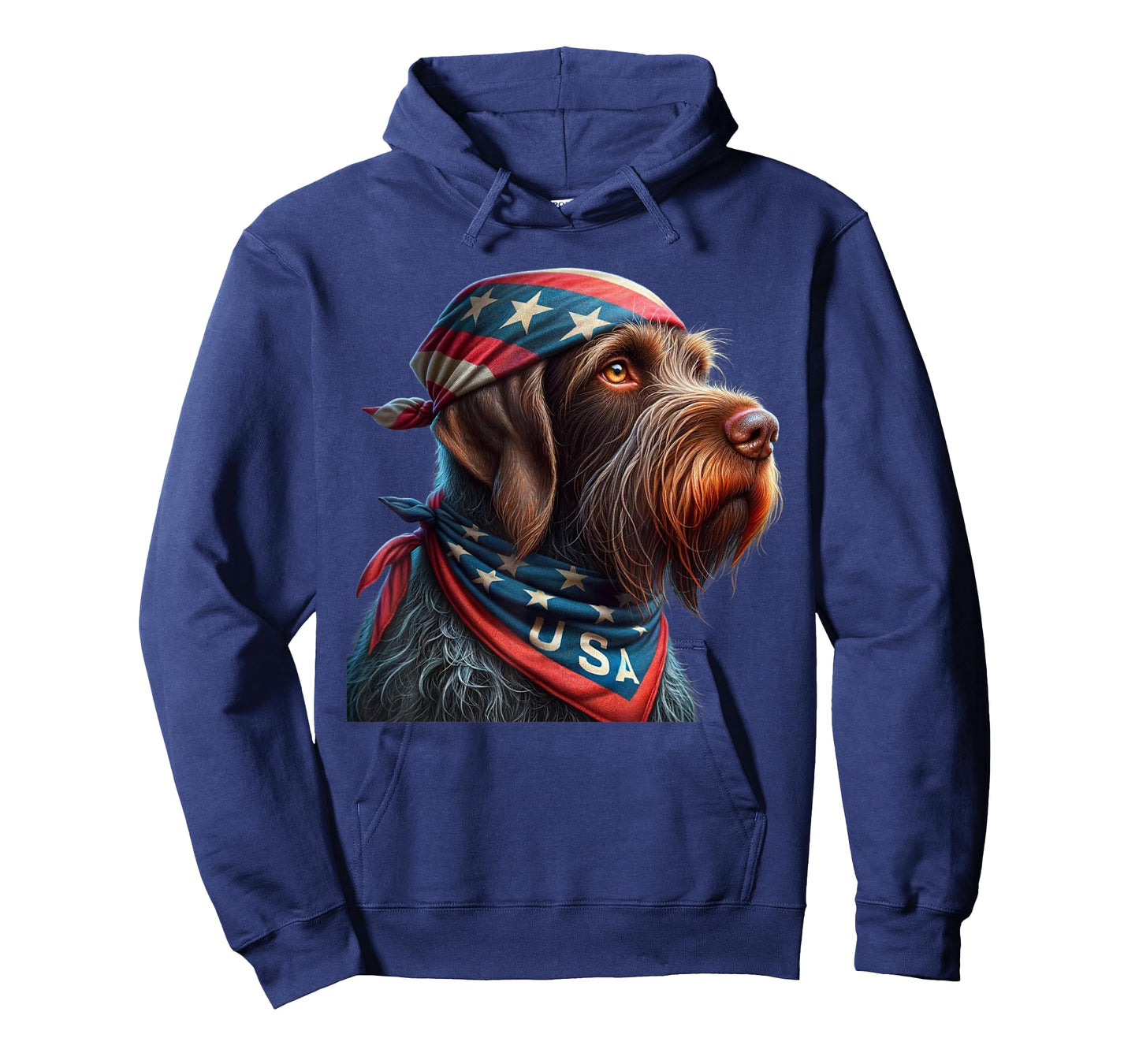 wirehaired pointing griffon dog american flag 4th of july Women Kids Men T-Shirt