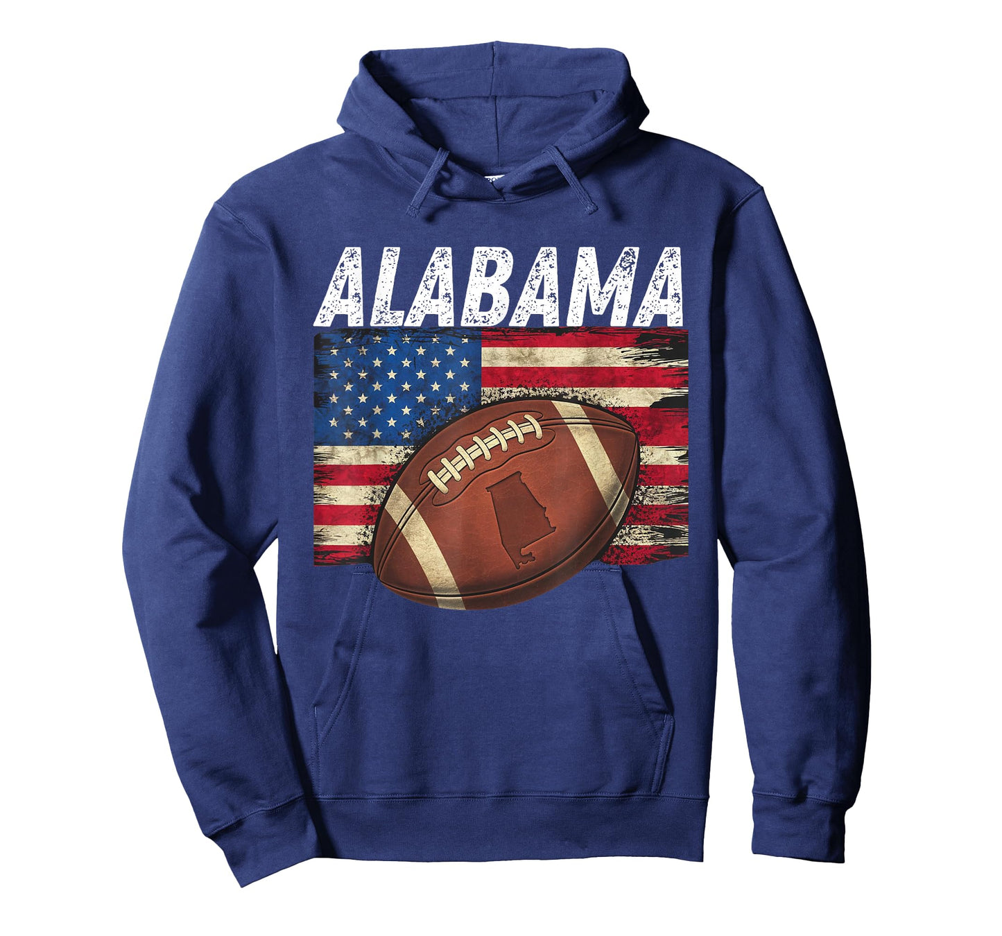 Patriotic USA Flag Alabama Football Season Party Funny T-Shirt