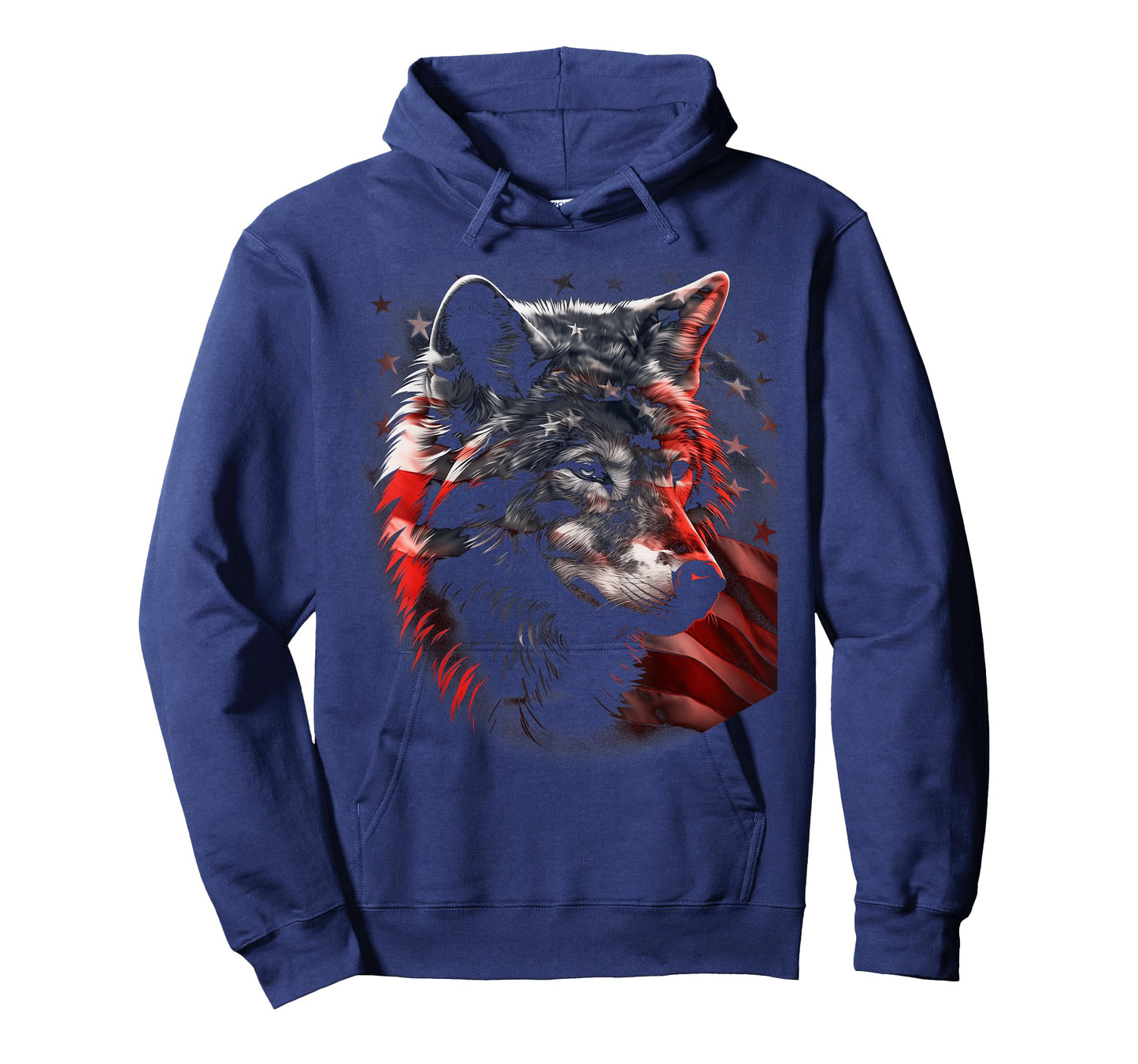 Wolf American Flag USA Patriotic Wolf Lover T-Shirt for Women Kids Men