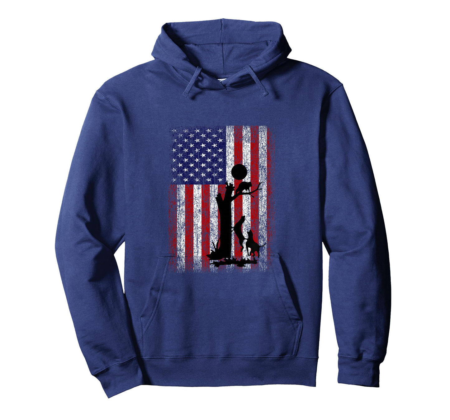 Patriotic Coon Hunting Dogs American Flag T-Shirt