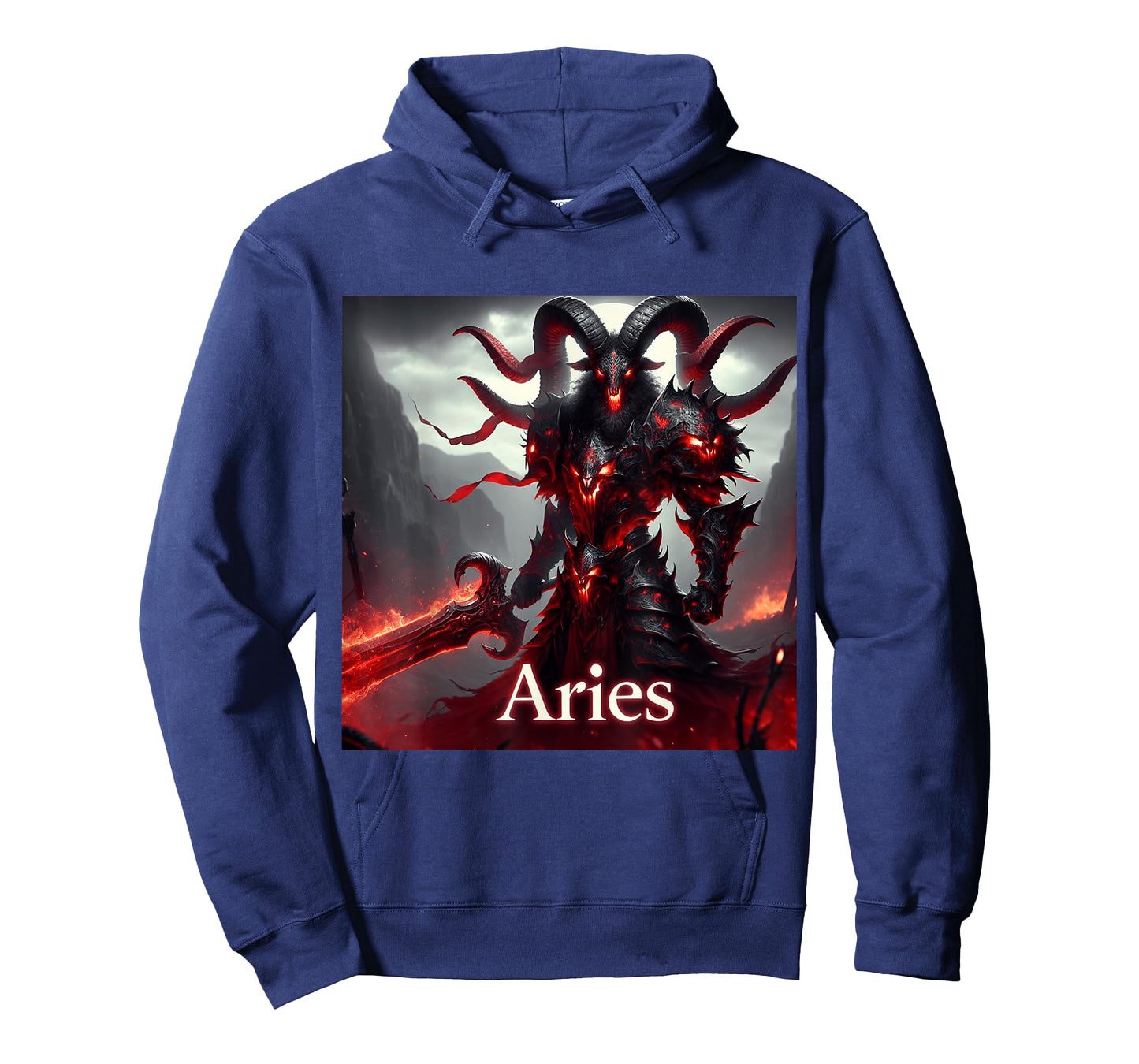 Medieval Aries Ram Demon Warlord Scifi Dark Fiction Graphic T-Shirt