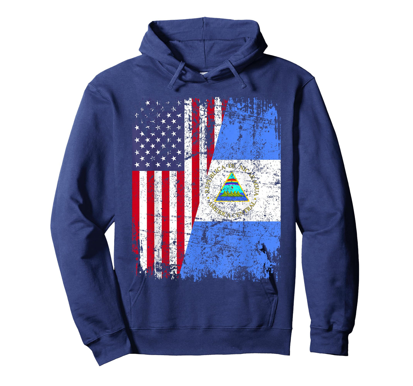 Nicaraguan Roots | Half American Flag | USA Nicaragua Flag T-Shirt