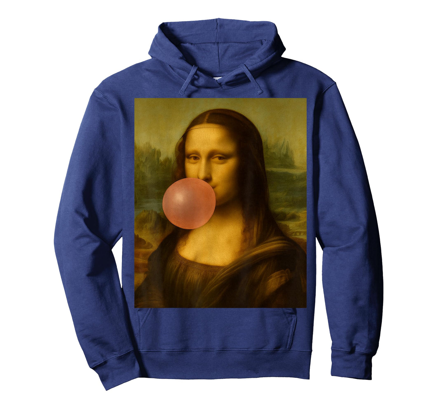 Funny Vintage Design Mona Lisa Blowing Bubble Gum T-Shirt