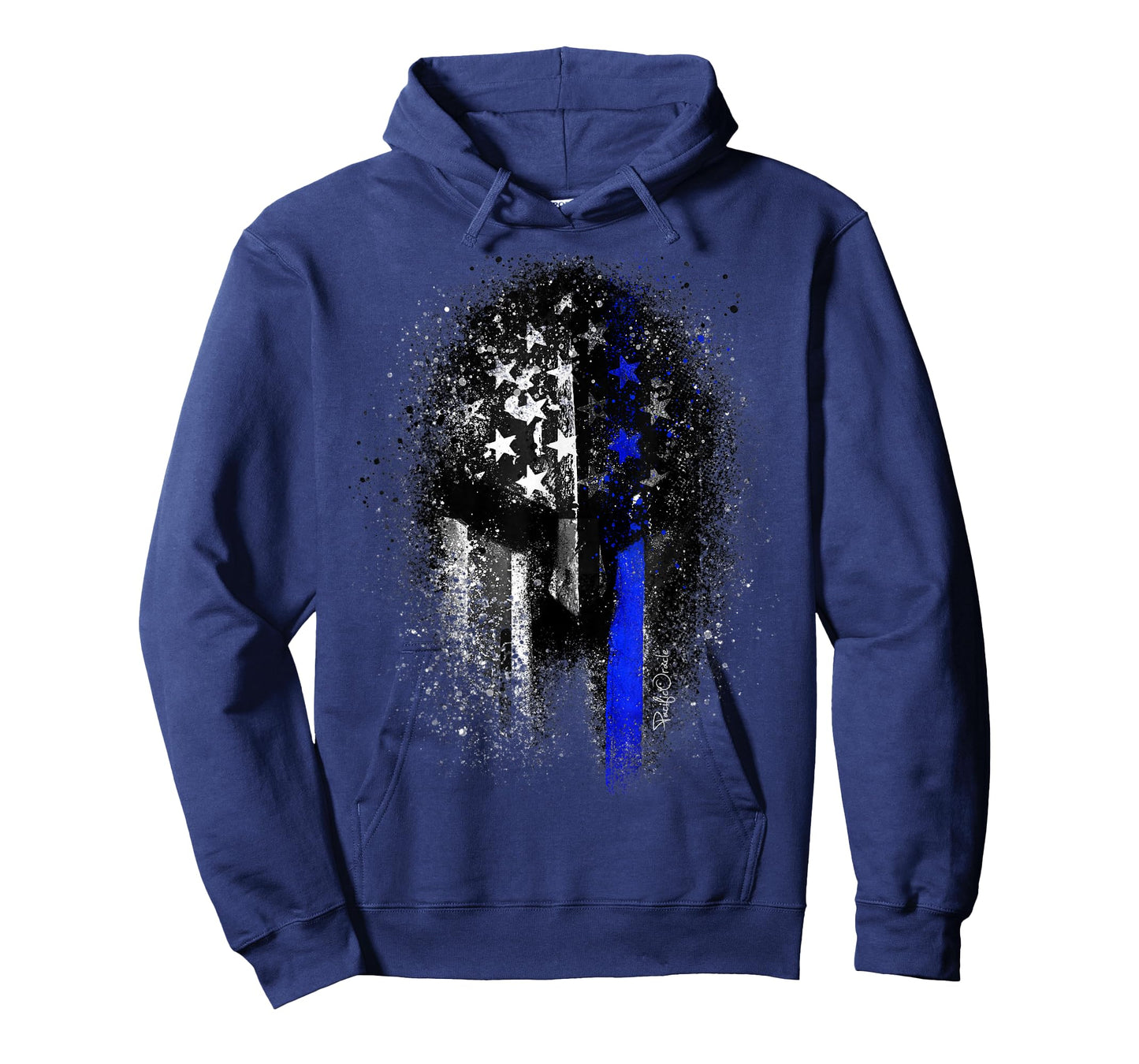 Epic Patriotic Spartan Flag Police Support Thin Blue Line T-Shirt