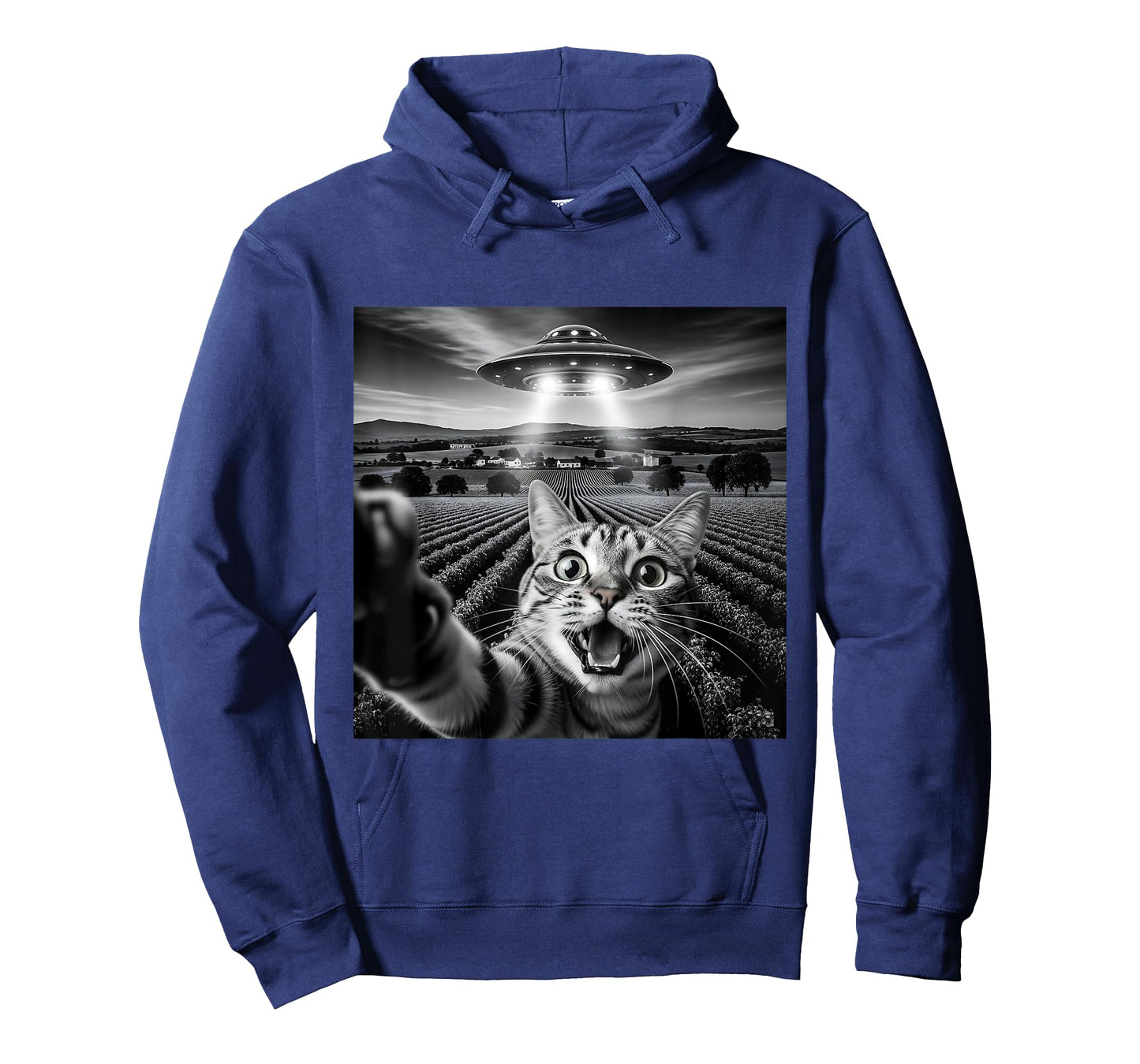Funny Cat and Alien Abduction Design for Feline Fanatics T-Shirt
