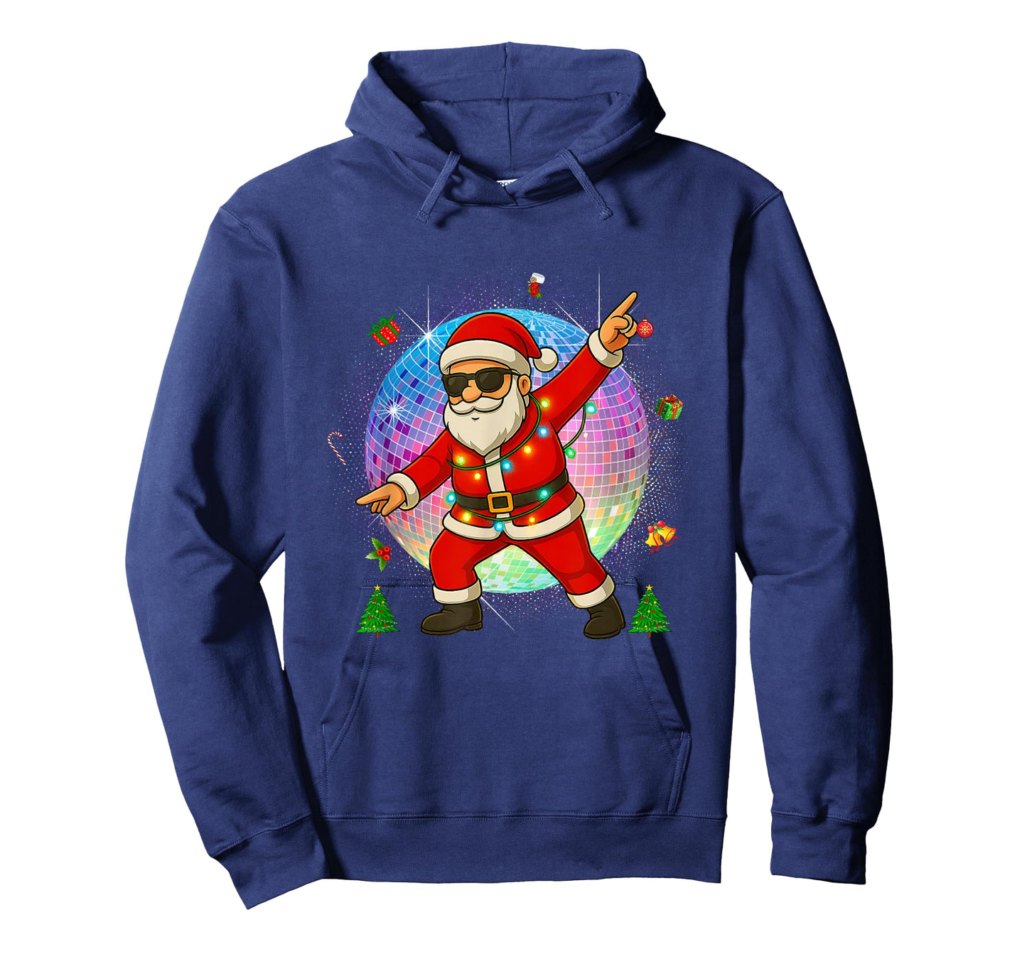 Funny Disco Santa Xmas Lights Girls Boys Kids Christmas T-Shirt