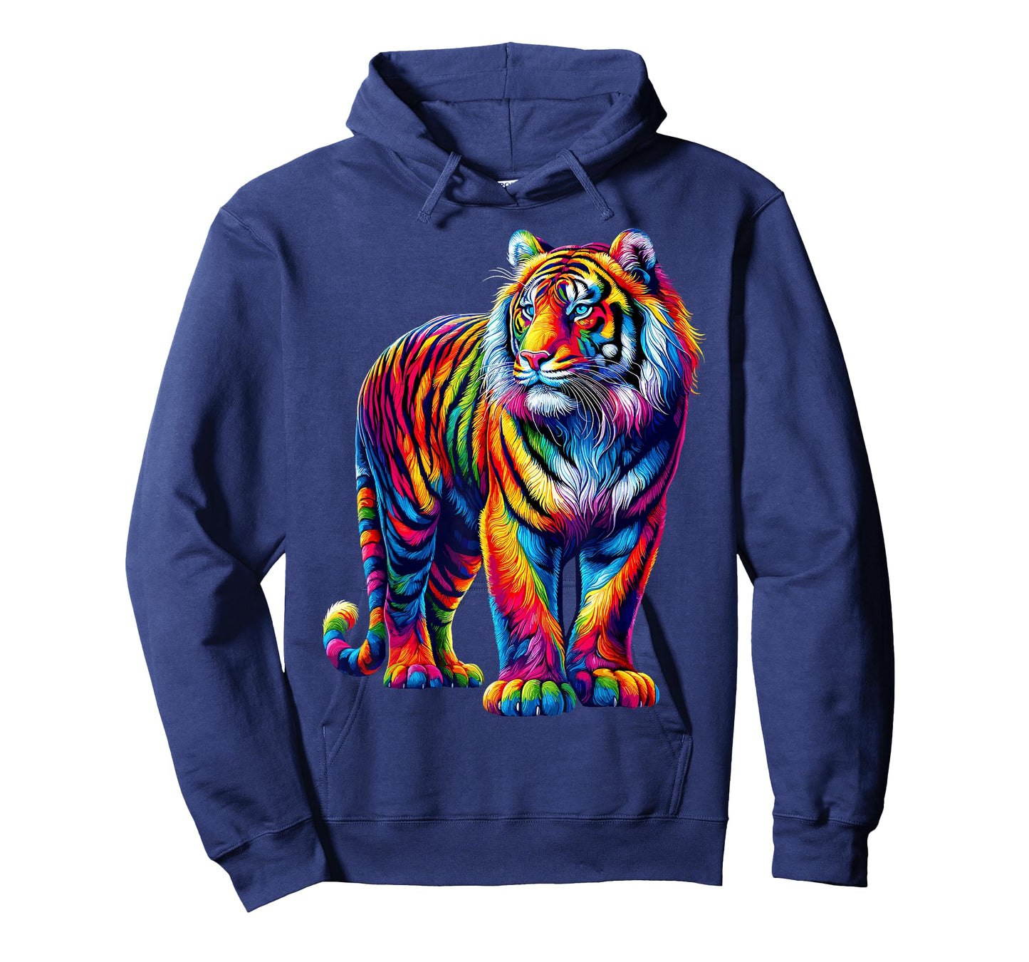 Vibrant Colorful Tiger Art Shirt Rainbow Wild Cat Animal T-Shirt